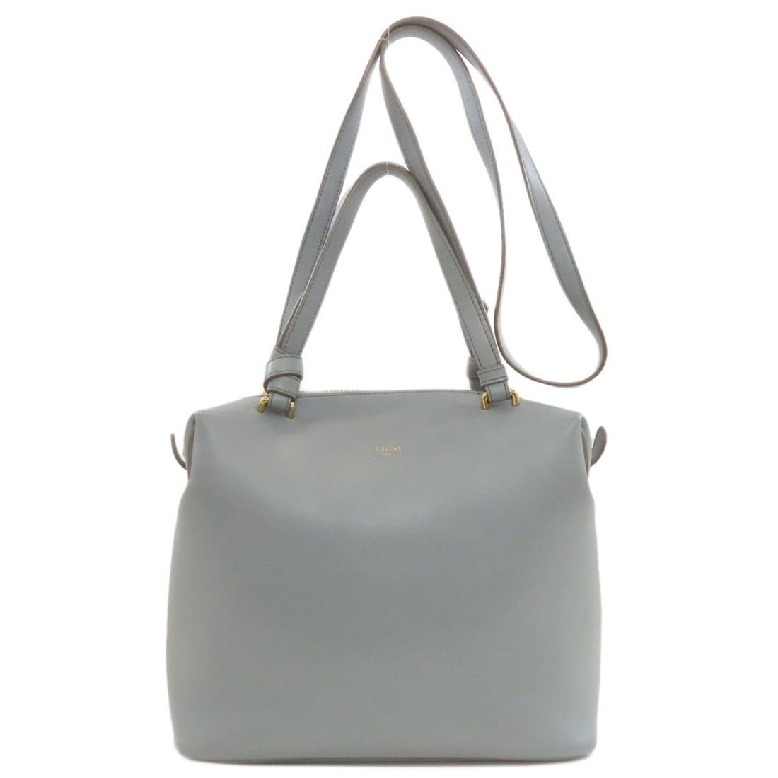 Celine Small Soft Cube 2-Way Handbag, Calfskin, Women's: --- Catalog ---Category: SizeSize (HxWxD): 19.5cm x 24cm x 11cm / 7.67'' x 9.44'' x 4.33''Category: DesignType: HandbagColor: GrayGender: WomenMaterial: Leather Category: GeneralBrand: Celine--- Item