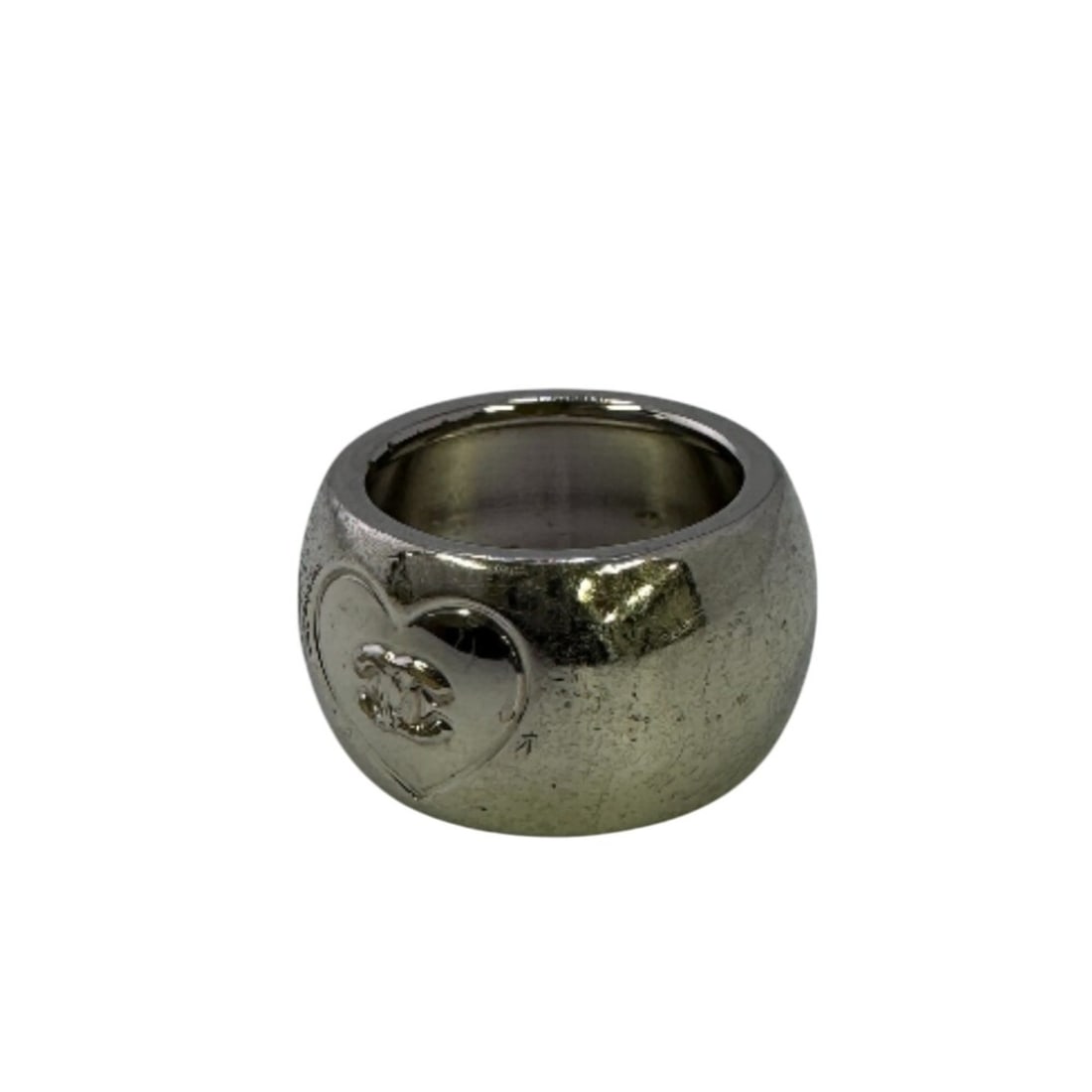 CHANEL ring, silver: --- Catalog ---Category: SizeJP Size: 9US Size: 5Category: DesignType: Band ringColor: SilverGender: MenMaterial: MetalCategory: GeneralBrand: Chanel--- Item List ---Section: ConditionRanking: Rank B