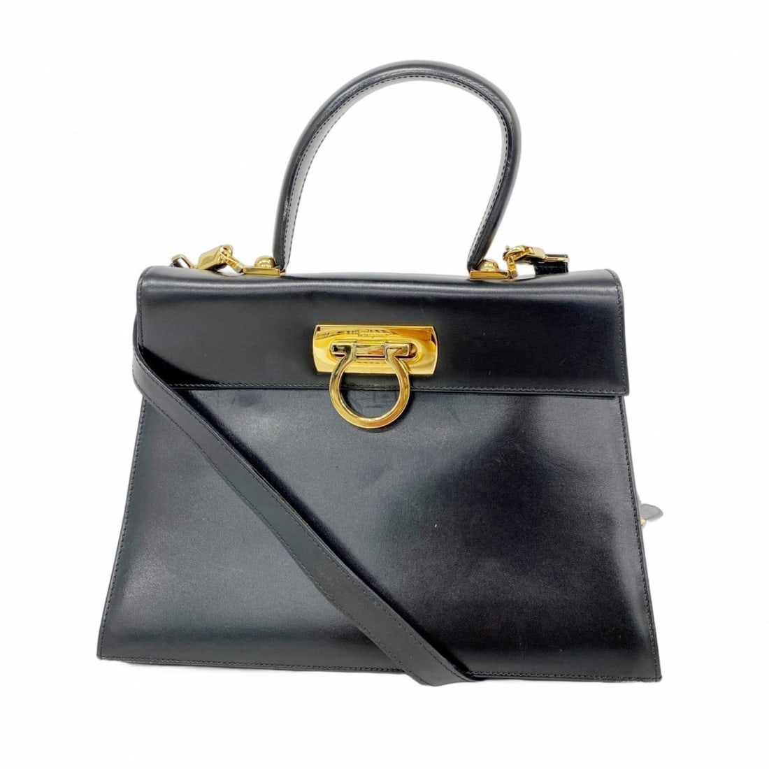 Cartier Gancini Leather Handbag, Black, 2-way Bag for Women: --- Catalog ---Category: SizeSize (HxWxD): 20cm x 27.5cm x 9cm / 7.87'' x 10.82'' x 3.54''Category: DesignType: HandbagColor: BlackGender: WomenMaterial: Leather Hardware Color: GoldCategory: GeneralB