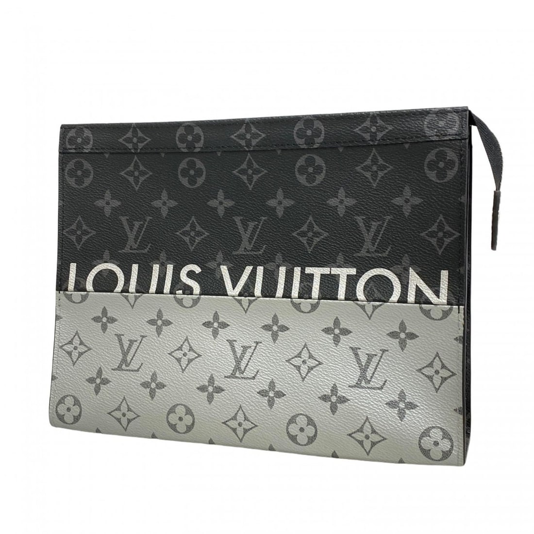 Louis Vuitton Monogram Eclipse Split Pochette Voyage MM Clutch Bag M63039 Black Silver Men's: --- Catalog ---Category: SizeSize (HxWxD): 20.5cm x 27cm x 6cm / 8.07'' x 10.62'' x 2.36''Category: DesignType: Clutch bagColor: Black, SilverGender: MenCategory: GeneralMPN: M63039Brand: Louis Vuitto