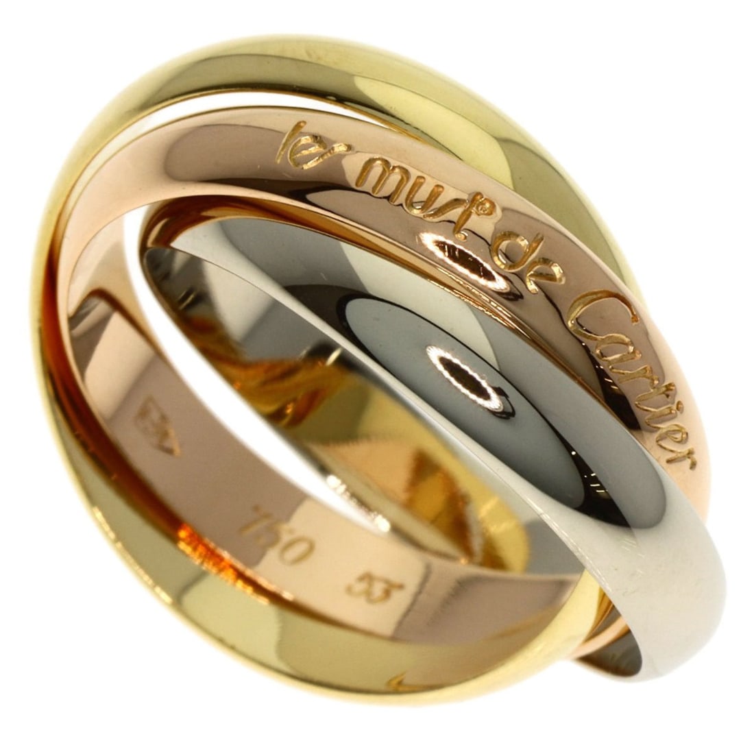 Cartier Trinity #53 Ring - 18K Yellow Gold/18K Pink White Gold Women's CARTIER: --- Catalog ---Category: SizeJP Size: 13US Size: 6.5Category: DesignColor: YellowGender: WomenMaterial: Yellow gold (18K)Category: GeneralBrand: Cartier--- Item List ---Section: ConditionRanking: Rank