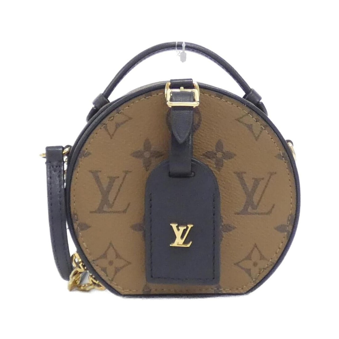 Louis Vuitton Monogram Reverse Mini Boite Chapeau M68276 Shoulder Bag: --- Catalog ---Category: SizeWeight: 260g / 9.17oz.Size (HxWxD): 12cm x 13cm x 6cm / 4.72'' x 5.11'' x 2.36''Strap Length: 110cm - 120cm / 43.3'' - 47.24''Handle Length: 12.5cm / 4.92''Category:
