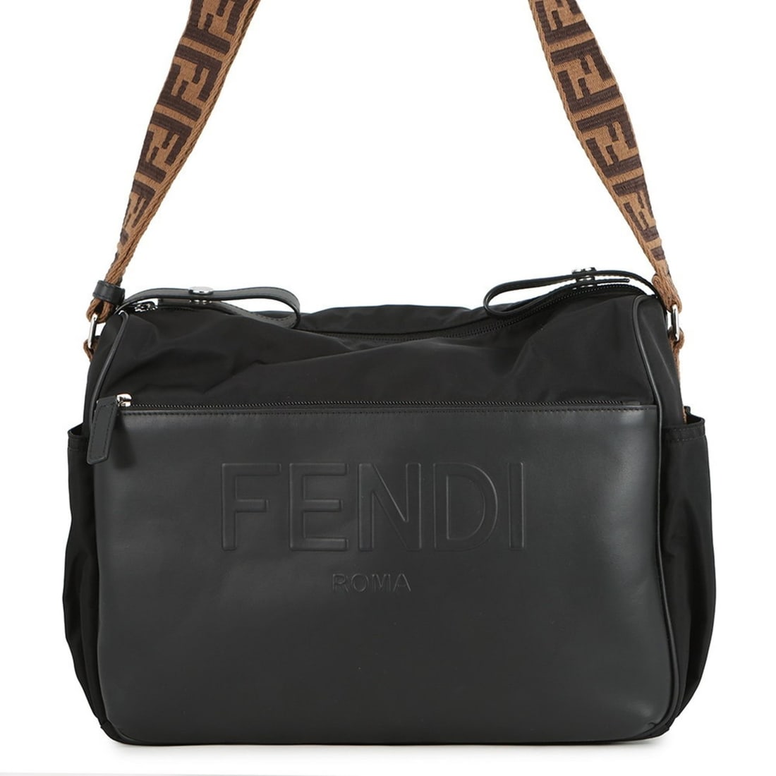 Fendi Mother's Bag Nylon Leather 7VB014 FENDI Baby Tote Black Handbag: --- Catalog ---Category: SizeSize (HxWxD): 25cm x 32cm x 12cm / 9.84'' x 12.59'' x 4.72''Category: DesignType: Handbag, Tote bagColor: BlackGender: WomenMaterial: Nylon , Leather Category: GeneralMPN: