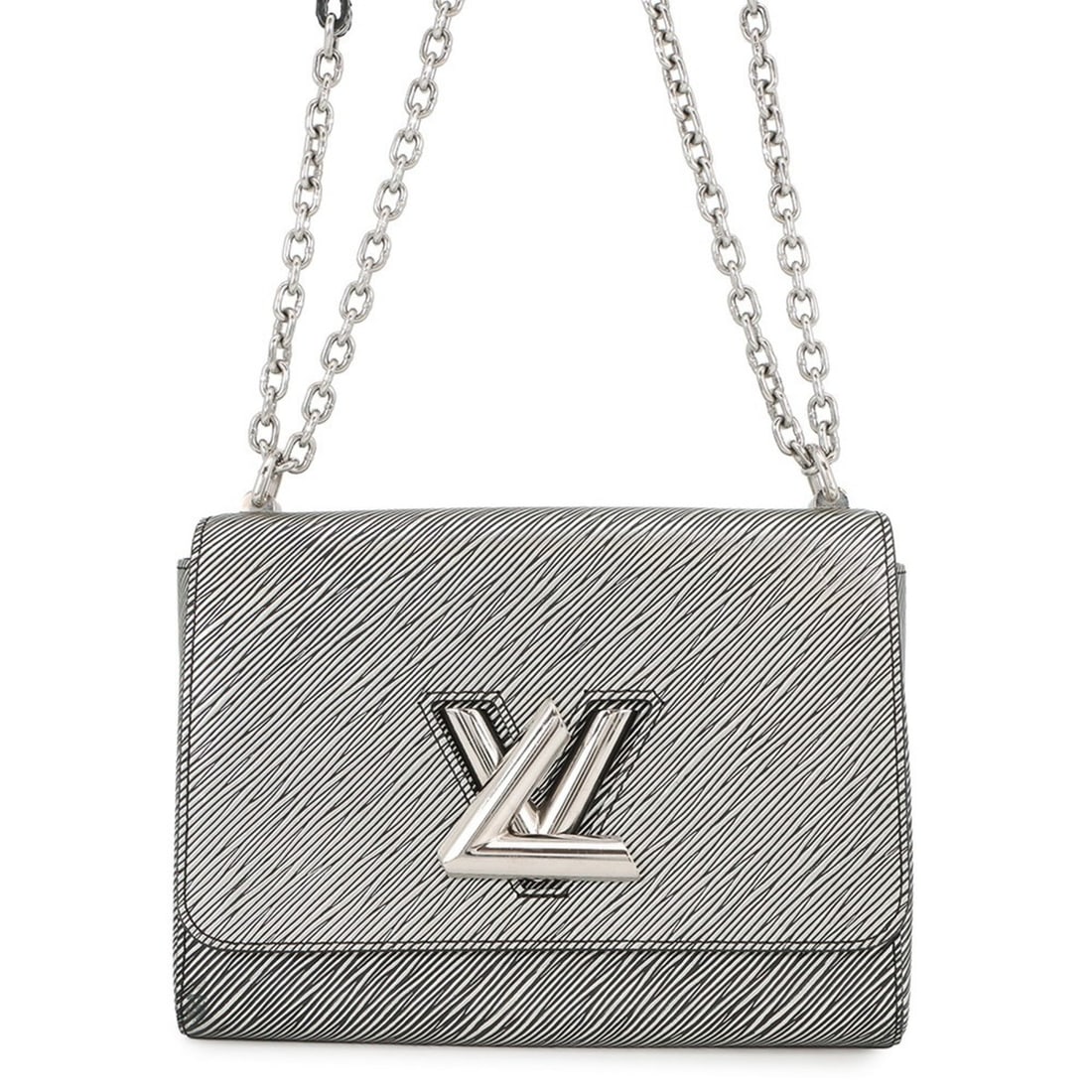 Louis Vuitton Chain Shoulder Bag Epi Twist MM M54855 LOUIS VUITTON 2-way Handbag for Women: --- Catalog ---Category: SizeSize (HxWxD): 16cm x 23cm x 9cm / 6.29'' x 9.05'' x 3.54''Category: DesignType: Shoulder bagColor: SilverGender: WomenMaterial: Epi leather Category: GeneralMPN: M54855Bra