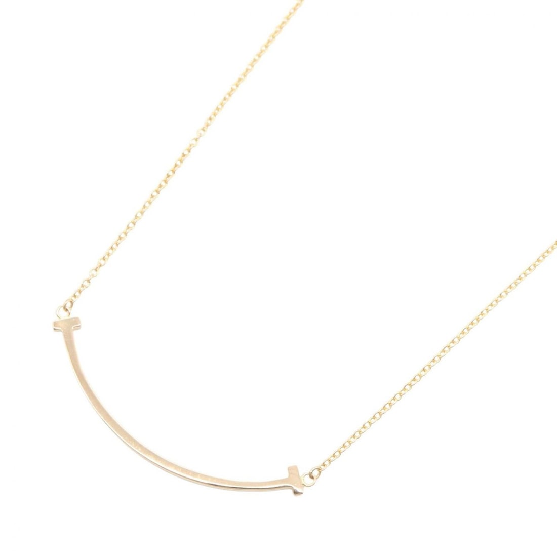 Tiffany & Co. T Smile Small Necklace, 18K Pink Gold (PG), Women's Jewelry, Tone: --- Catalog ---Category: SizeNeck Circumference: 41 cm - 46 cm / 16.14'' - 18.11''Category: DesignColor: GoldGender: WomenMaterial: Pink gold (18K)Necklace Type: NecklaceCategory: GeneralBrand: Tiffan