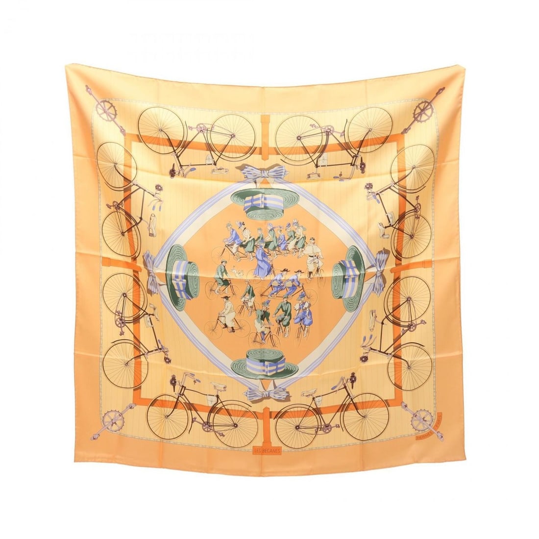Hermes Carre 90 Les Becanes Scarf/Muffler, Silk, Women's, Orange/Multicolor: --- Catalog ---Category: SizeSize (LxW): 89cm x 89cm / 35.03'' x 35.03''Category: DesignType: ScarfColor: Multi-color, OrangeGender: WomenMaterial: Silk Category: GeneralBrand: Hermes--- Item List ---