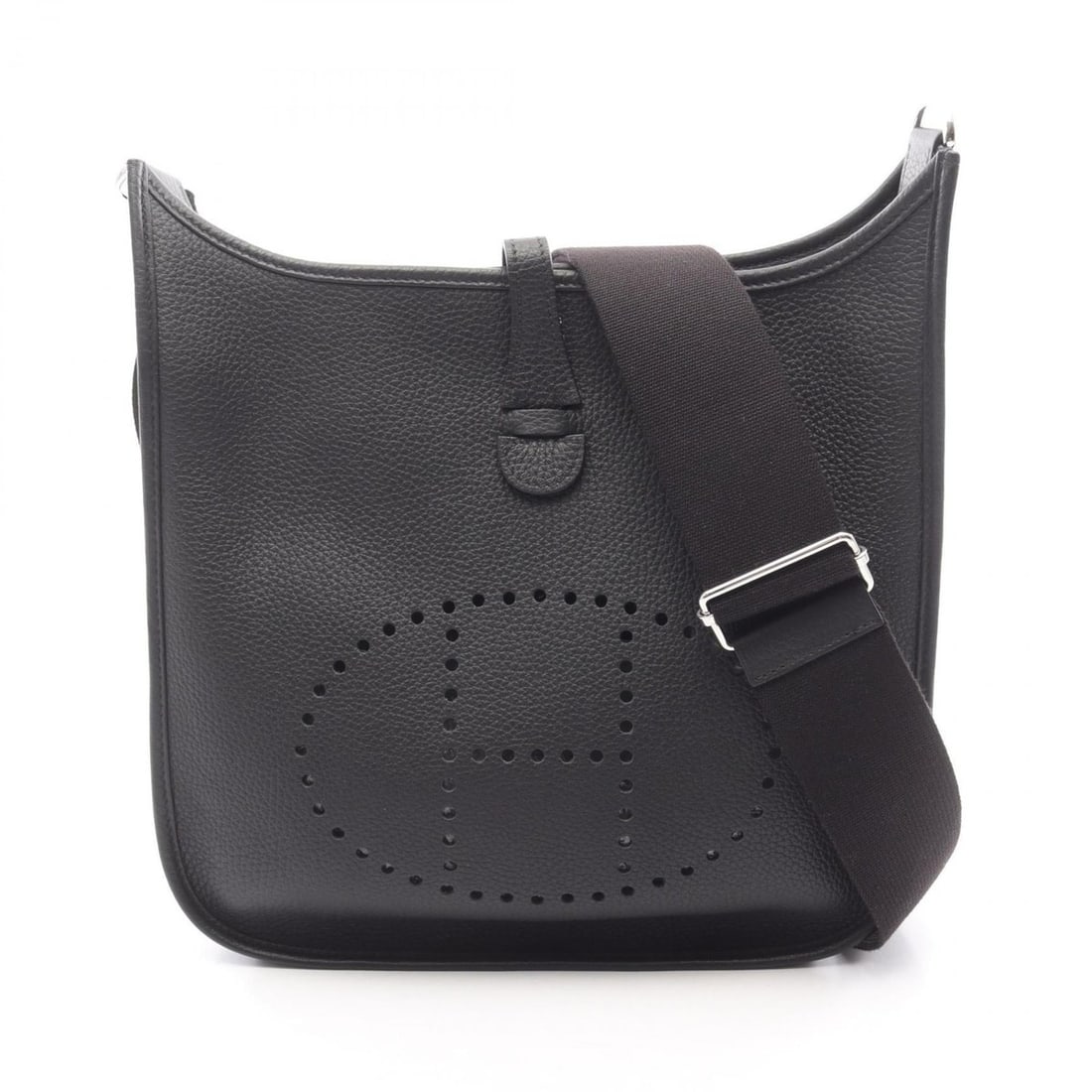 Hermes Evelyne 3 Trois PM Shoulder Bag Handbag Leather Taurillon Clemence Women's Black: --- Catalog ---Category: SizeSize (HxWxD): 26.5cm x 28cm x 7cm / 10.43'' x 11.02'' x 2.75''Category: DesignType: Handbag, Shoulder bagColor: BlackGender: WomenMaterial: Taurillon clemence leather , Le