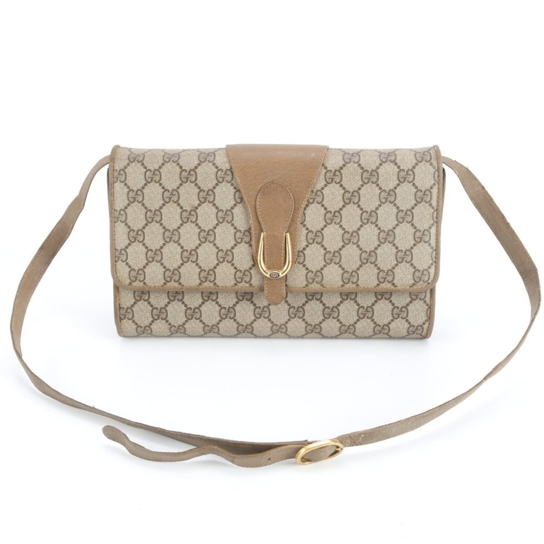 Gucci Old GG Supreme Leather Shoulder Bag Handbag for Women: --- Catalog ---Category: SizeSize (HxWxD): 17cm x 28cm x 4cm / 6.69'' x 11.02'' x 1.57''Strap Length: 104cm / 40.94''Category: DesignType: Handbag, Shoulder bagColor: Brown, WhiteGender: WomenMaterial