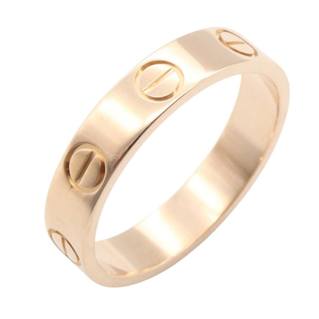 Cartier Mini Love Ring, 18K Pink Gold (PG), Women's Jewelry, Tone: --- Catalog ---Category: SizeJP Size: 7US Size: 4Category: DesignType: Band ringColor: GoldGender: WomenMaterial: Pink gold (18K)Category: GeneralBrand: Cartier--- Item List ---Section: ConditionRanki