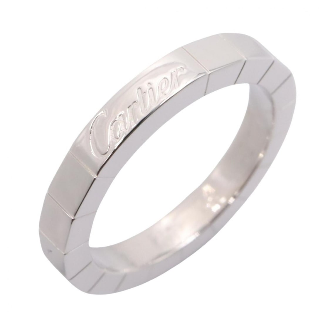 Cartier Lanieres Ring, 18K White Gold (18KWG), Women's Silver Tone: --- Catalog ---Category: SizeJP Size: 7.5US Size: 4Category: DesignType: Band ringColor: SilverGender: WomenMaterial: White gold (18K)Category: GeneralBrand: Cartier--- Item List ---Section: Condition