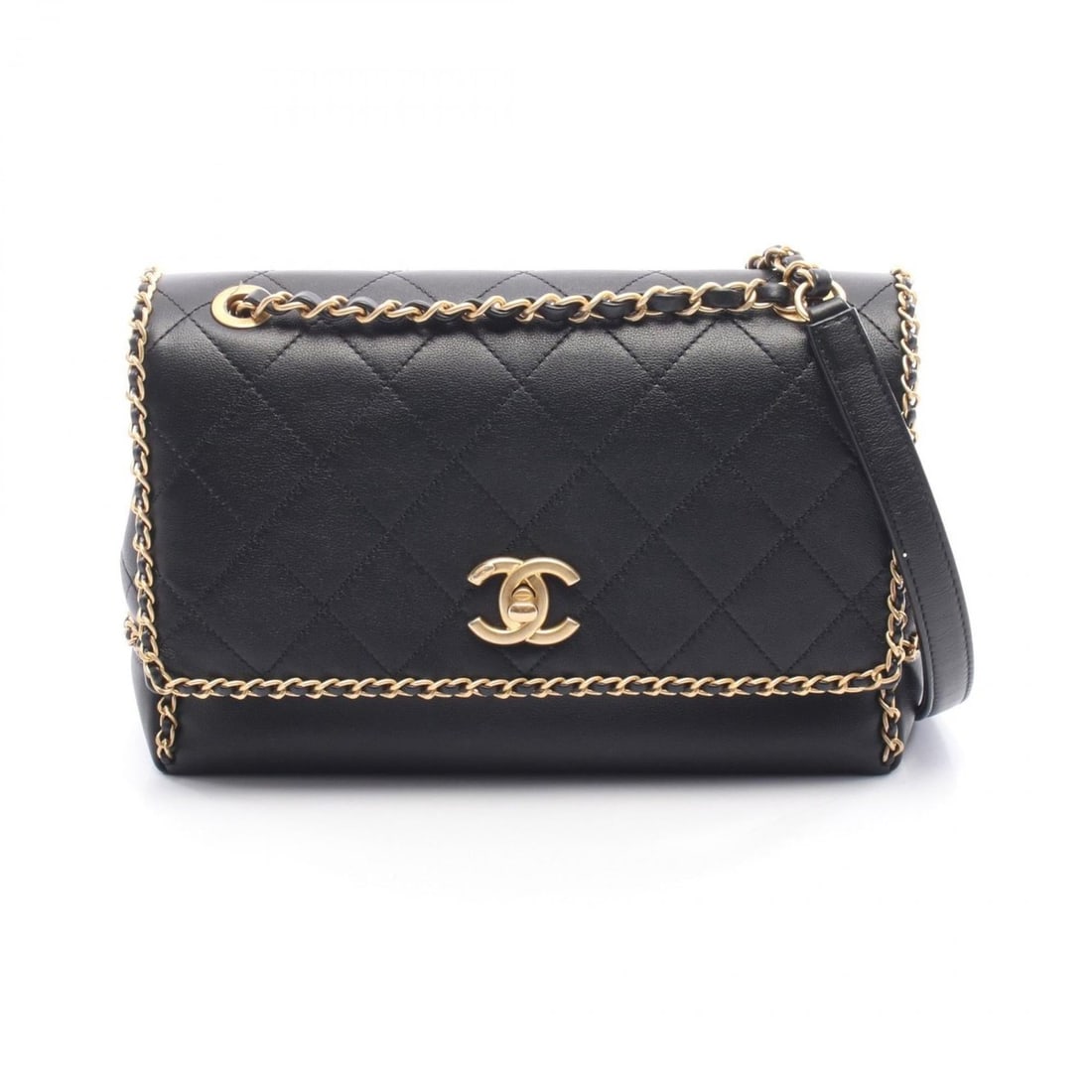 Chanel Matelassé Shoulder Bag/Handbag, Leather, Women's, Black (1 of 18)