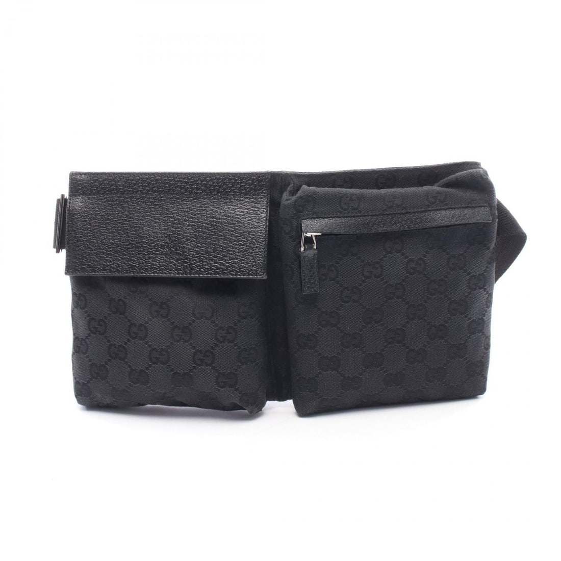Gucci GG Canvas Waist Bag, Body Handbag, Leather, Men's & Women's, Black, 28566: --- Catalog ---Category: SizeSize (HxWxD): 16cm x 29cm x 2.5cm / 6.29'' x 11.41'' x 0.98''Category: DesignType: Fanny packColor: BlackGender: Men,WomenMaterial: GG canvas , Leather Category: GeneralMP