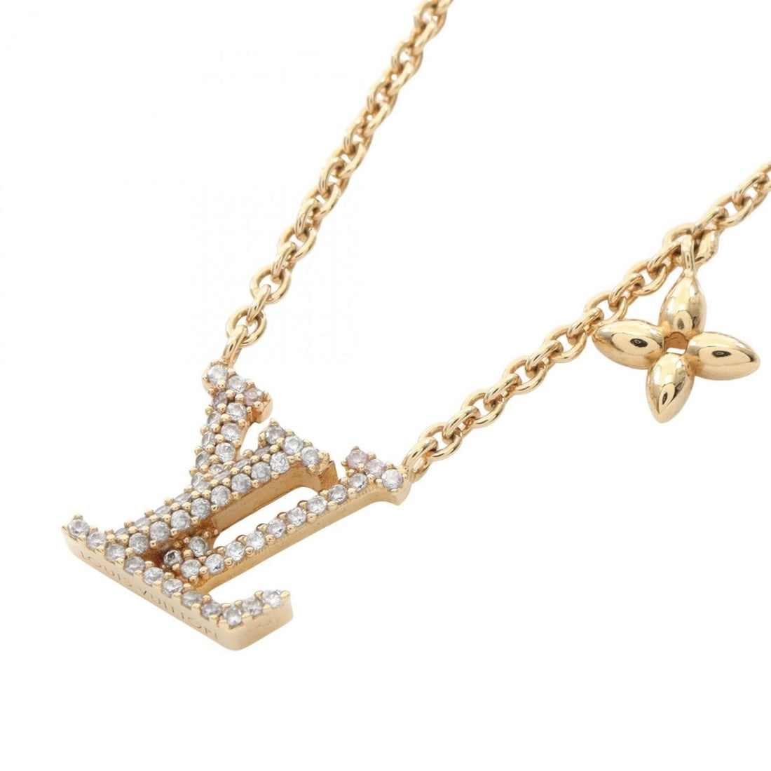 Louis Vuitton LOUIS VUITTON Collier LV Iconic Necklace Jewelry GP (Gold Plated) Rhinestone Women's: --- Catalog ---Category: SizePendant Size: 12mm x 12mm / 0.47'' x 0.47''Neck Circumference: 40 cm - 45 cm / 15.74'' - 17.71''Category: DesignColor: Clear, GoldGender: WomenMaterial: Gold plating, Rhin