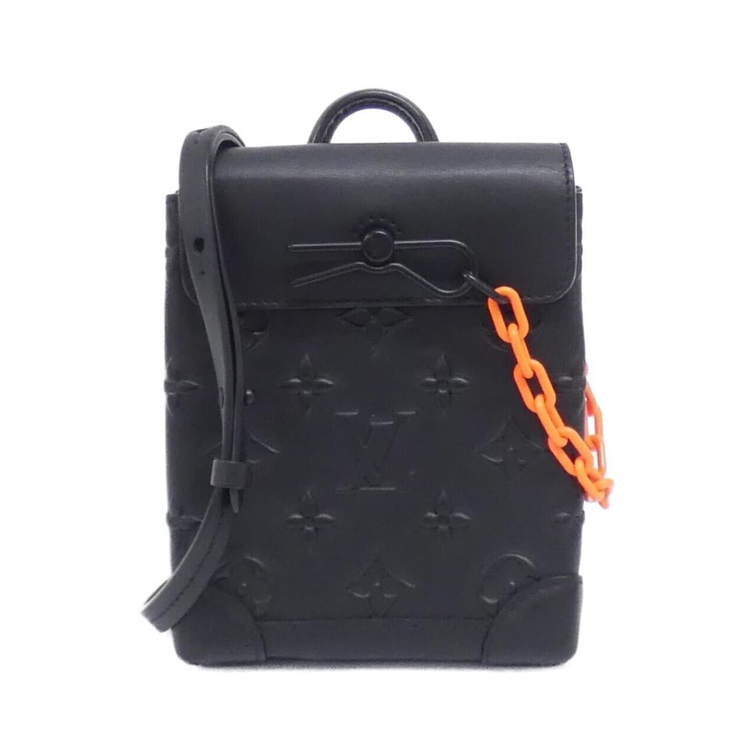 Louis Vuitton Monogram Seal Steamer XS M58707 Shoulder Bag: --- Catalog ---Category: SizeSize (HxWxD): 18cm x 15cm x 8cm / 7.08'' x 5.9'' x 3.14''Category: DesignType: Shoulder bagColor: BlackGender: Men,WomenMaterial: Leather Leather/Fur Type: Calf leatherCat