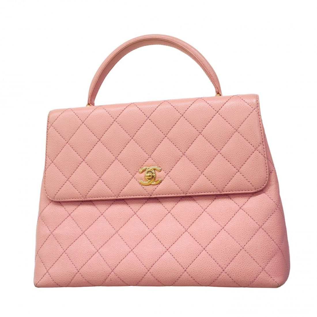Chanel Matelassé handbag, caviar leather, pink, women's, P2534315: --- Catalog ---Category: SizeSize (HxWxD): 23cm x 29.5cm x 13cm / 9.05'' x 11.61'' x 5.11''Category: DesignType: HandbagColor: PinkGender: WomenMaterial: Grained Calfskin Hardware Color: GoldCategory: