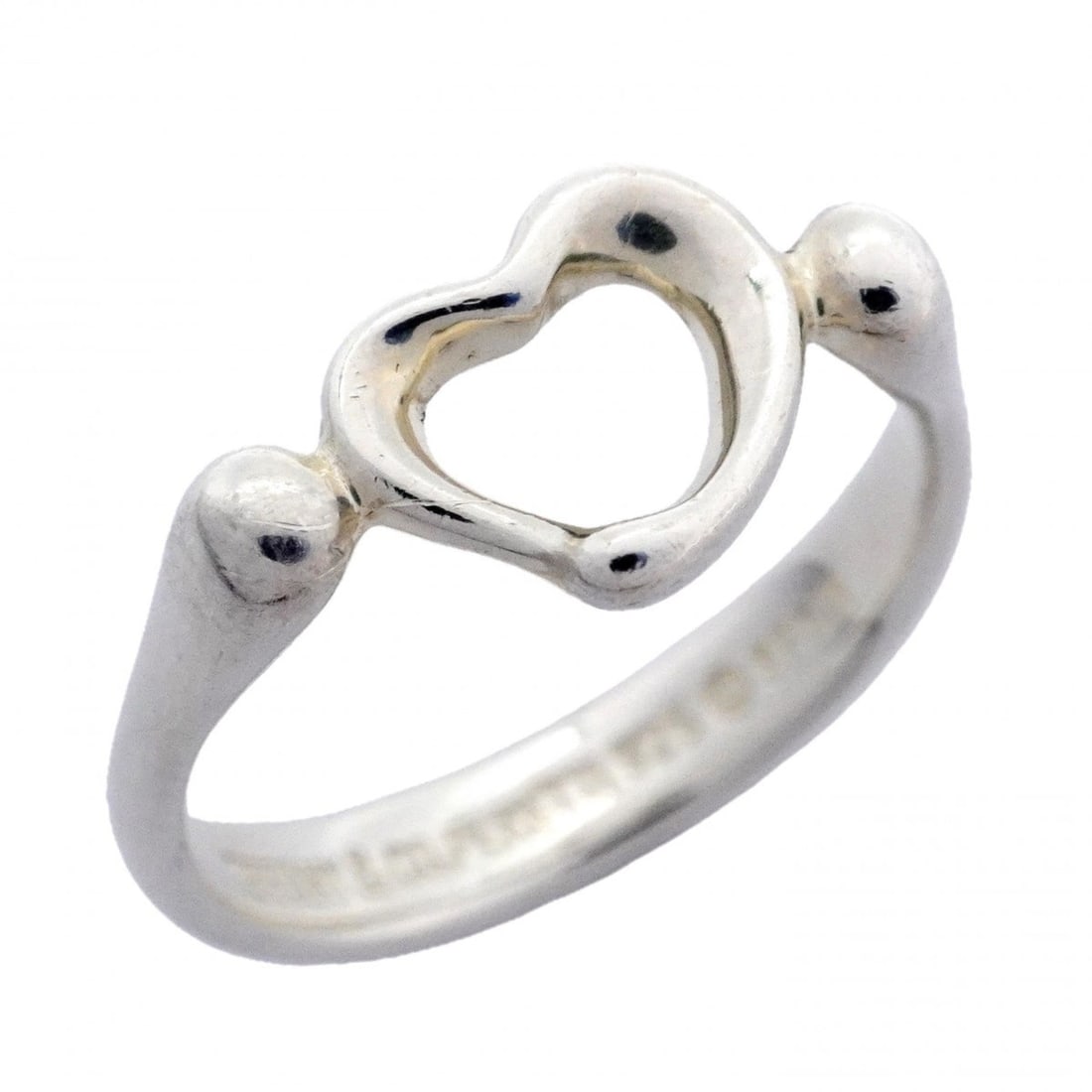 Tiffany & Co. Heart Ring, Sterling Silver 925, Size 11, Women's: --- Catalog ---Category: SizeJP Size: 11US Size: 6Category: DesignType: Band ringGender: WomenMaterial: Silver 925Category: GeneralBrand: Tiffany--- Item List ---Section: ConditionRanking: Rank AB Use
