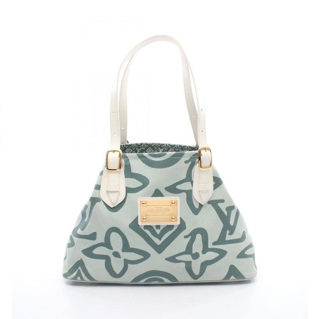Louis Vuitton LOUIS VUITTON Taïcienne PM Cruise Line Ment Tote Bag Handbag Canvas Leather Women's: --- Catalog ---Category: SizeSize (HxWxD): 26cm x 41cm x 16cm / 10.23'' x 16.14'' x 6.29''Category: DesignType: Handbag, Tote bagColor: Green, WhiteGender: WomenMaterial: Canvas , Leather Category: Ge
