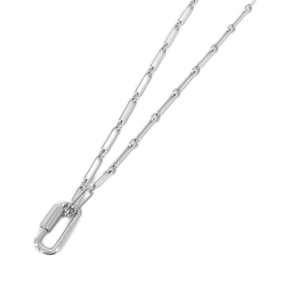 Hermes Curiosité Long 071631FP Necklace: --- Catalog ---Category: SizePendant Size: 22mm x 10mm / 0.86'' x 0.39''Neck Circumference: 85.5 cm / 33.66''Category: DesignColor: SilverGender: Women,MenNecklace Type: NecklaceCategory: GeneralMPN: