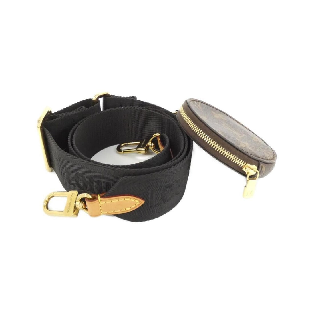 Louis Vuitton Monogram Shoulder Strap J02487: --- Catalog ---Category: SizeHandle/Strap Length: 114cm / 44.88''Category: DesignType: StrapColor: Black, BrownGender: Women,MenMaterial: CanvasCategory: GeneralMPN: J02487Brand: Louis Vuitton--- Item