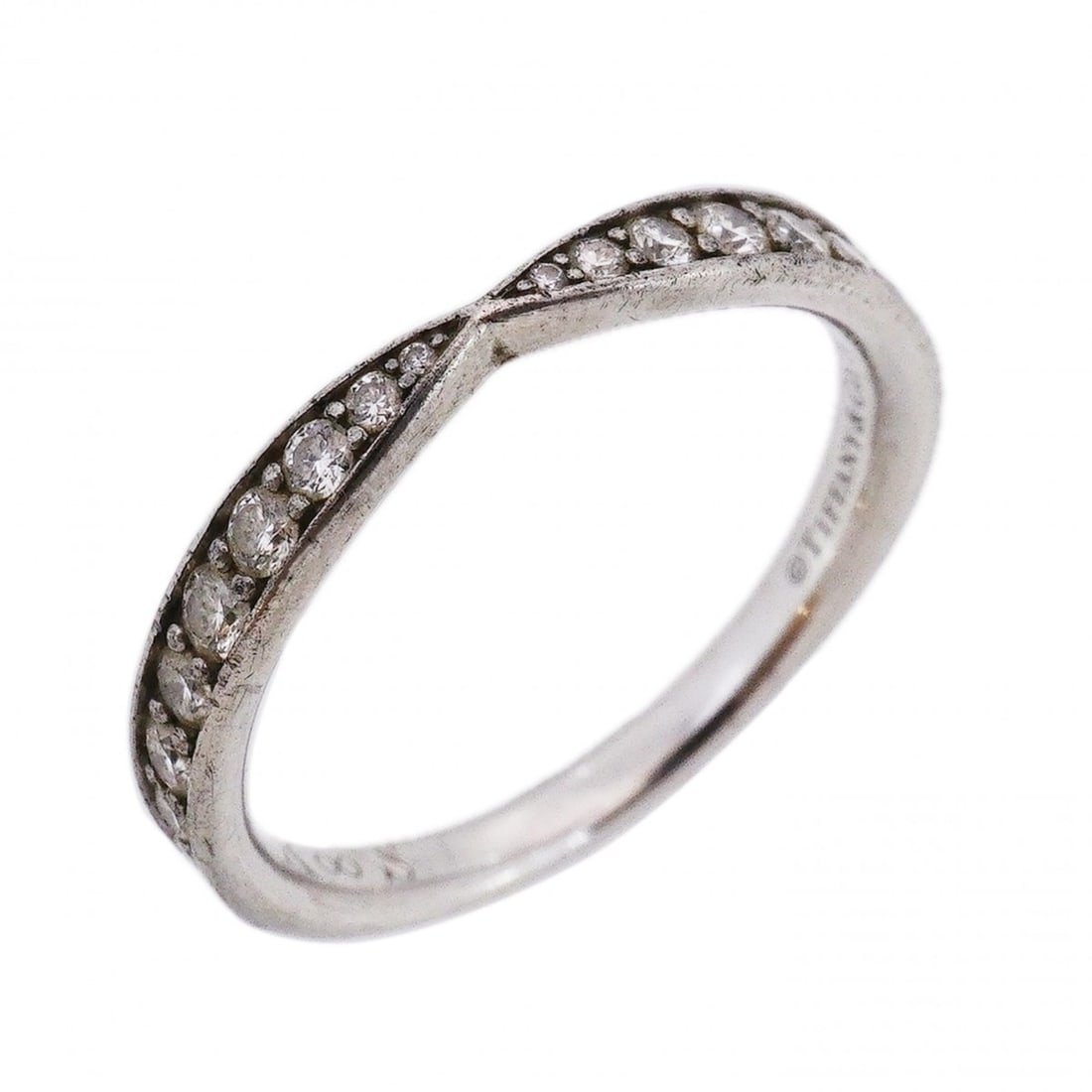 Tiffany & Co. Harmony Bead Set Ring, Pt950 Platinum, 0.20ct Diamond, Size 6, Women's: --- Catalog ---Category: SizeJP Size: 6US Size: 3.5Category: DesignType: Band ringStone: DiamondGender: WomenMaterial: Platinum 950Category: GeneralBrand: Tiffany--- Item List ---Section: ConditionRan