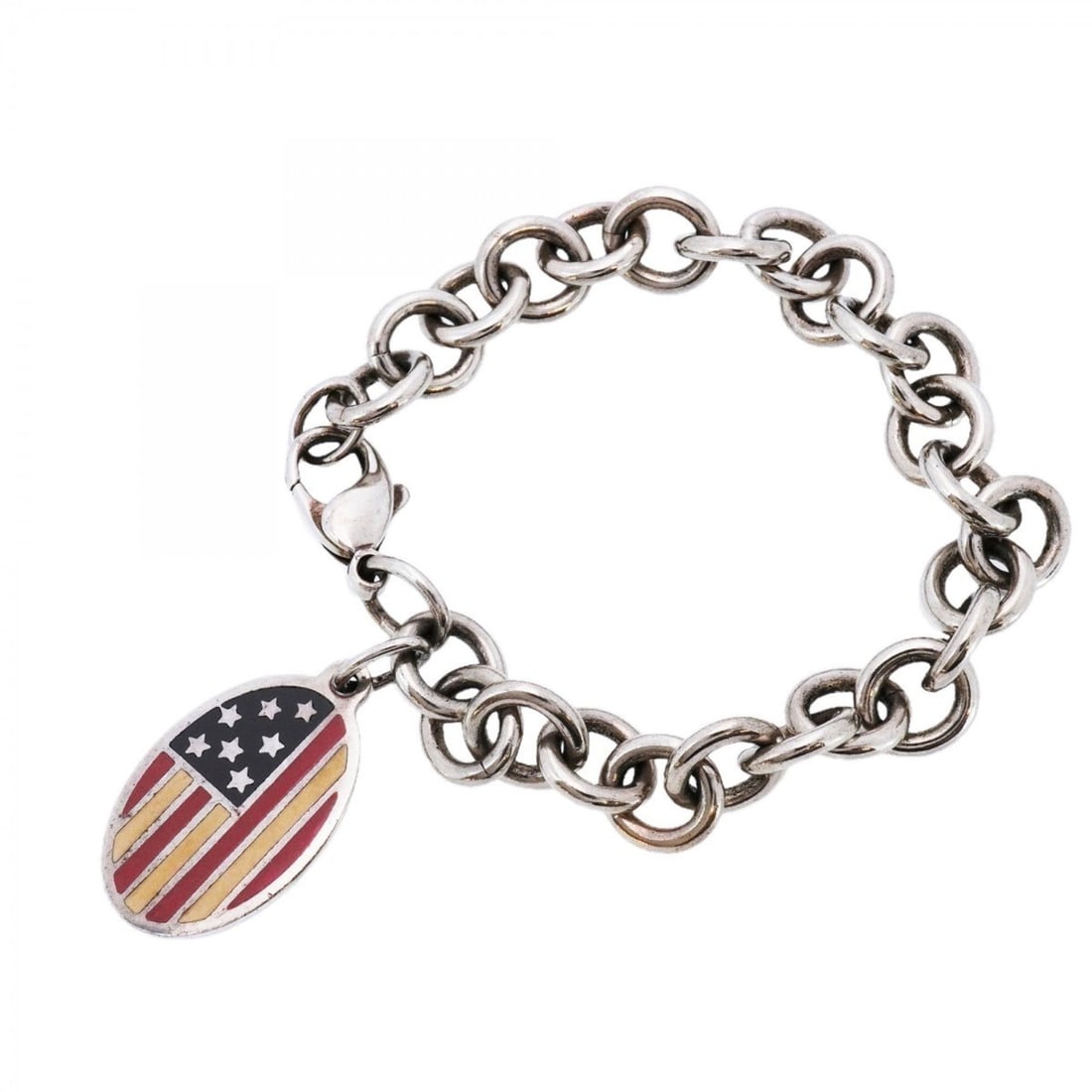 Tiffany & Co. Bracelet, American Style, Oval, Sterling Silver 925, Women's: --- Catalog ---Category: SizeLength: 17cm / 6.69''Category: DesignType: Charm braceletGender: WomenMaterial: Silver 925Category: GeneralBrand: Tiffany--- Item List ---Section: ConditionRanking: Rank A