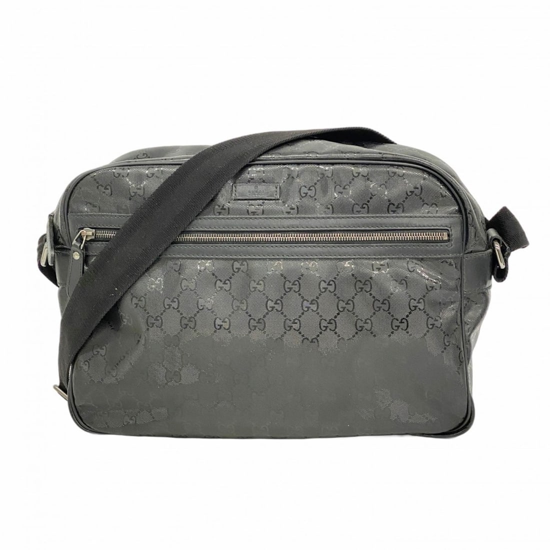 Gucci GG Imprime Shoulder Bag 211107 Black Men's: --- Catalog ---Category: SizeSize (HxWxD): 26cm x 36cm x 11.5cm / 10.23'' x 14.17'' x 4.52''Category: DesignType: Shoulder bagColor: BlackGender: MenMaterial: PVC Hardware Color: SilverCategory: Gener