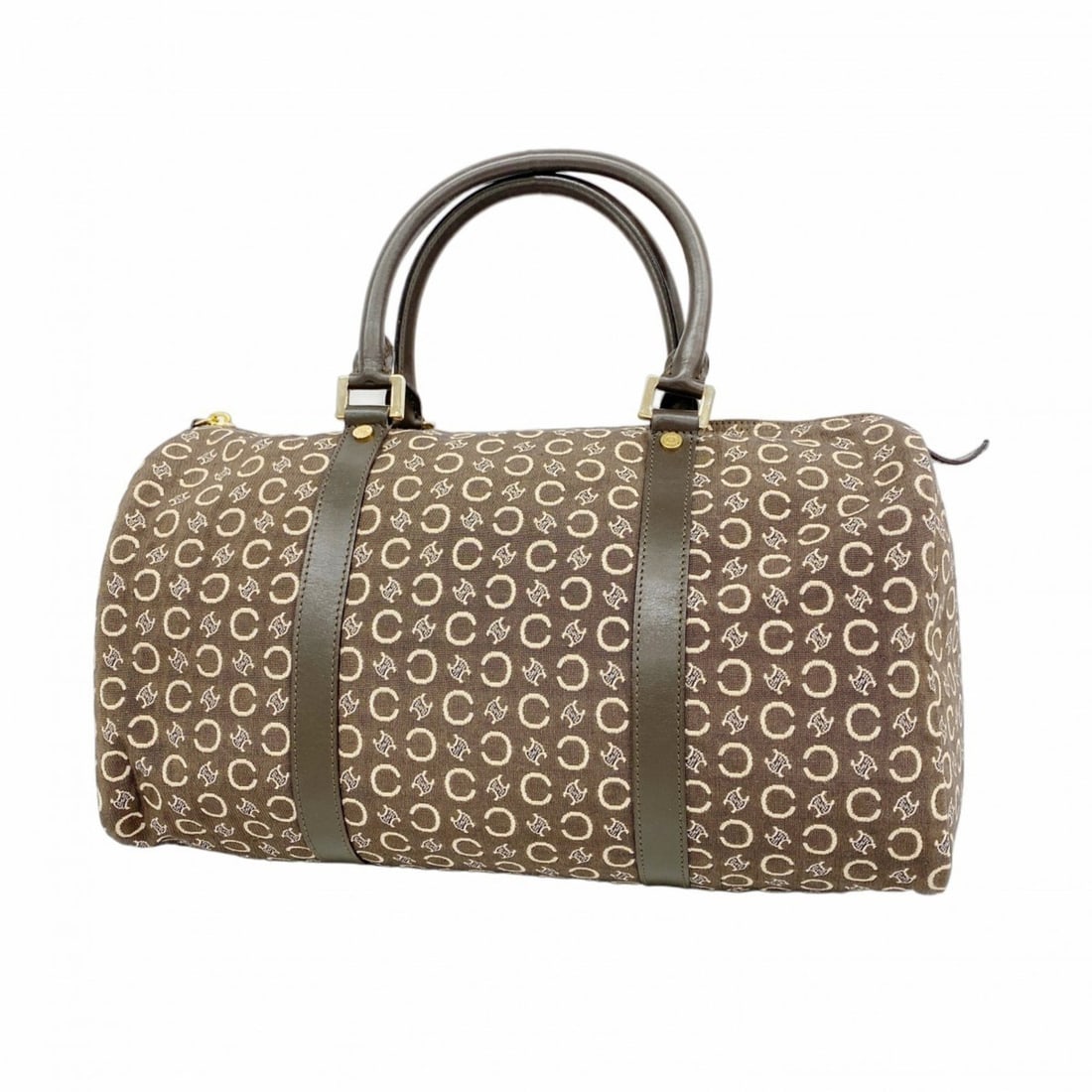 Celine C Macadam Nylon Canvas Handbag, Brown, Women's: --- Catalog ---Category: SizeSize (HxWxD): 18cm x 35cm x 18cm / 7.08'' x 13.77'' x 7.08''Category: DesignType: HandbagColor: BrownGender: WomenMaterial: Nylon canvas Hardware Color: GoldCategory: Gene