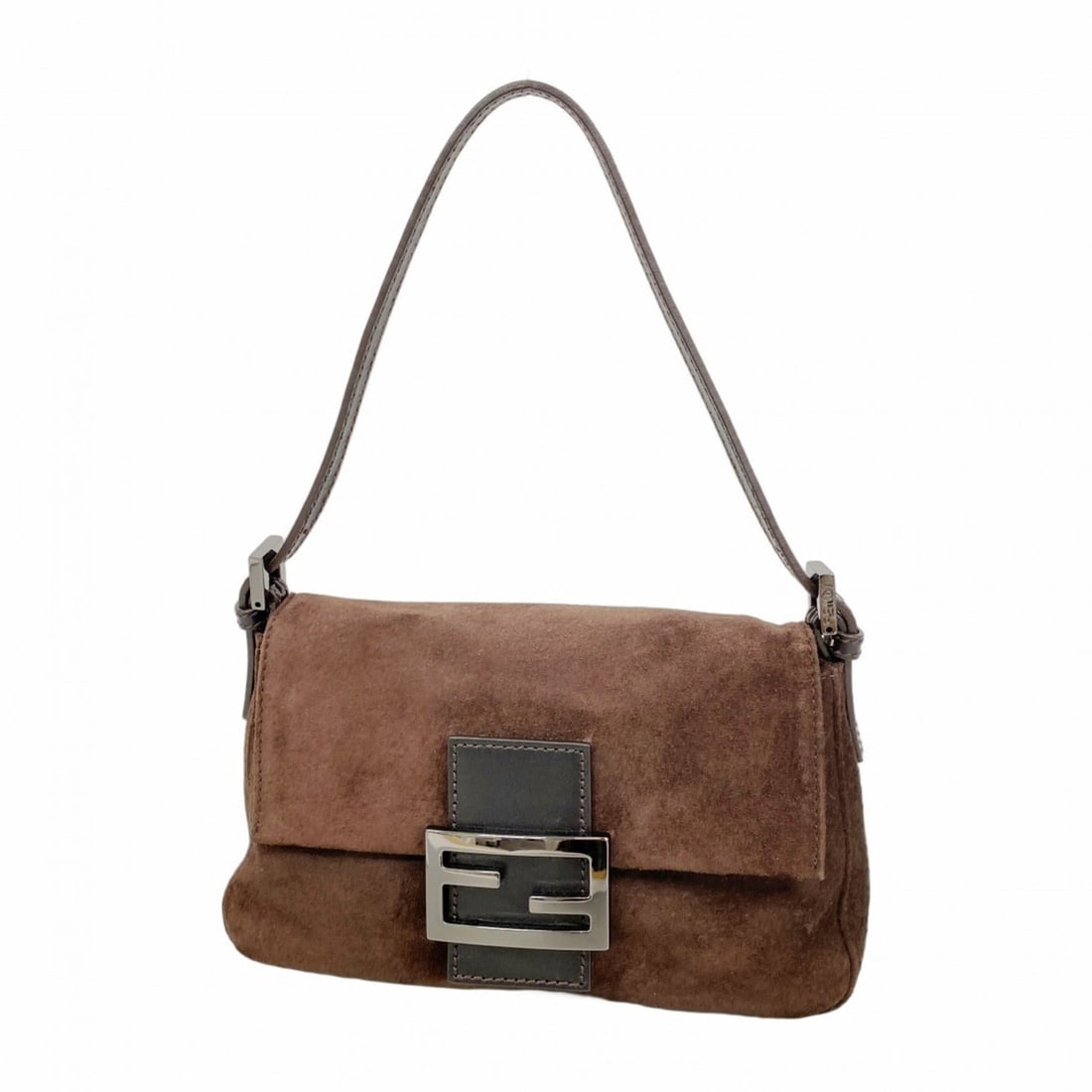 Fendi Mini Mamma Bucket Suede Handbag, Brown, Women's: --- Catalog ---Category: SizeSize (HxWxD): 14cm x 22cm x 10cm / 5.51'' x 8.66'' x 3.93''Category: DesignType: HandbagColor: BrownGender: WomenMaterial: Suede Hardware Color: SilverCategory: GeneralBra
