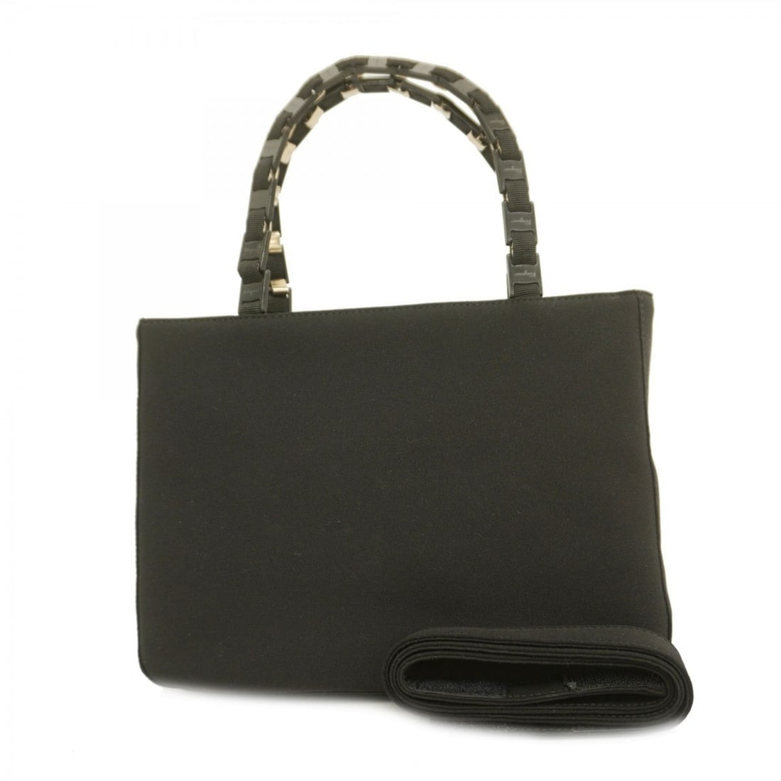 Salvatore Ferragamo Vara Canvas Handbag, Black, 2-way bag for women: --- Catalog ---Category: SizeSize (HxWxD): 19cm x 25.5cm x 7cm / 7.48'' x 10.03'' x 2.75''Category: DesignType: HandbagColor: BlackGender: WomenMaterial: Canvas Hardware Color: SilverCategory: General