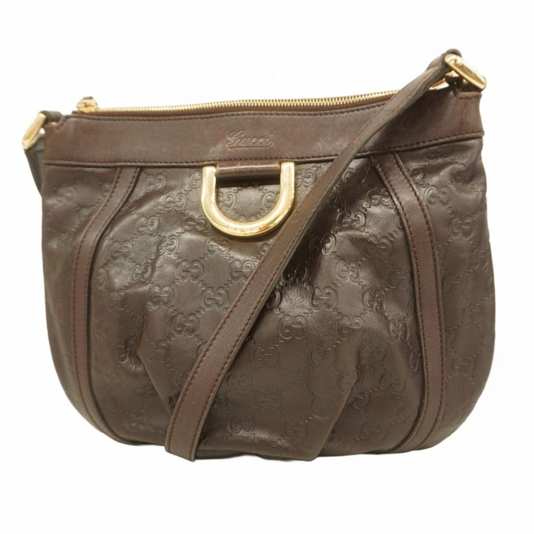 Gucci Shoulder Bag, Guccissima 203257, Leather, Brown, Women's: --- Catalog ---Category: SizeSize (HxWxD): 26cm x 29cm x 6cm / 10.23'' x 11.41'' x 2.36''Category: DesignType: Shoulder bagColor: BrownGender: WomenMaterial: Leather Hardware Color: GoldCategory: Gene