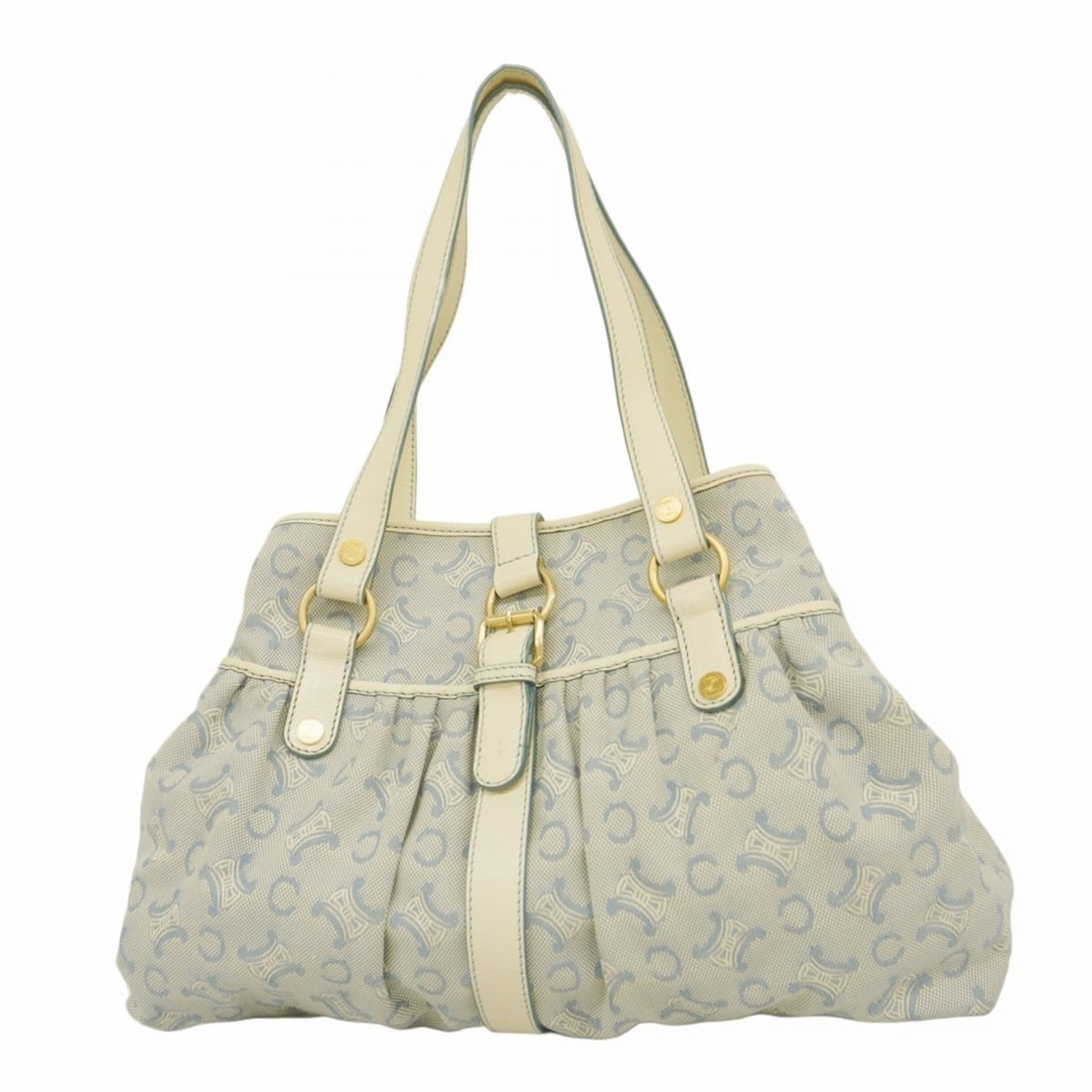 Celine Tote Bag C Macadam Canvas White Blue Women's: --- Catalog ---Category: SizeSize (HxWxD): 31cm x 41cm x 13cm / 12.2'' x 16.14'' x 5.11''Category: DesignType: Tote bagColor: Blue, WhiteGender: WomenMaterial: Canvas Hardware Color: GoldCategory: Gen