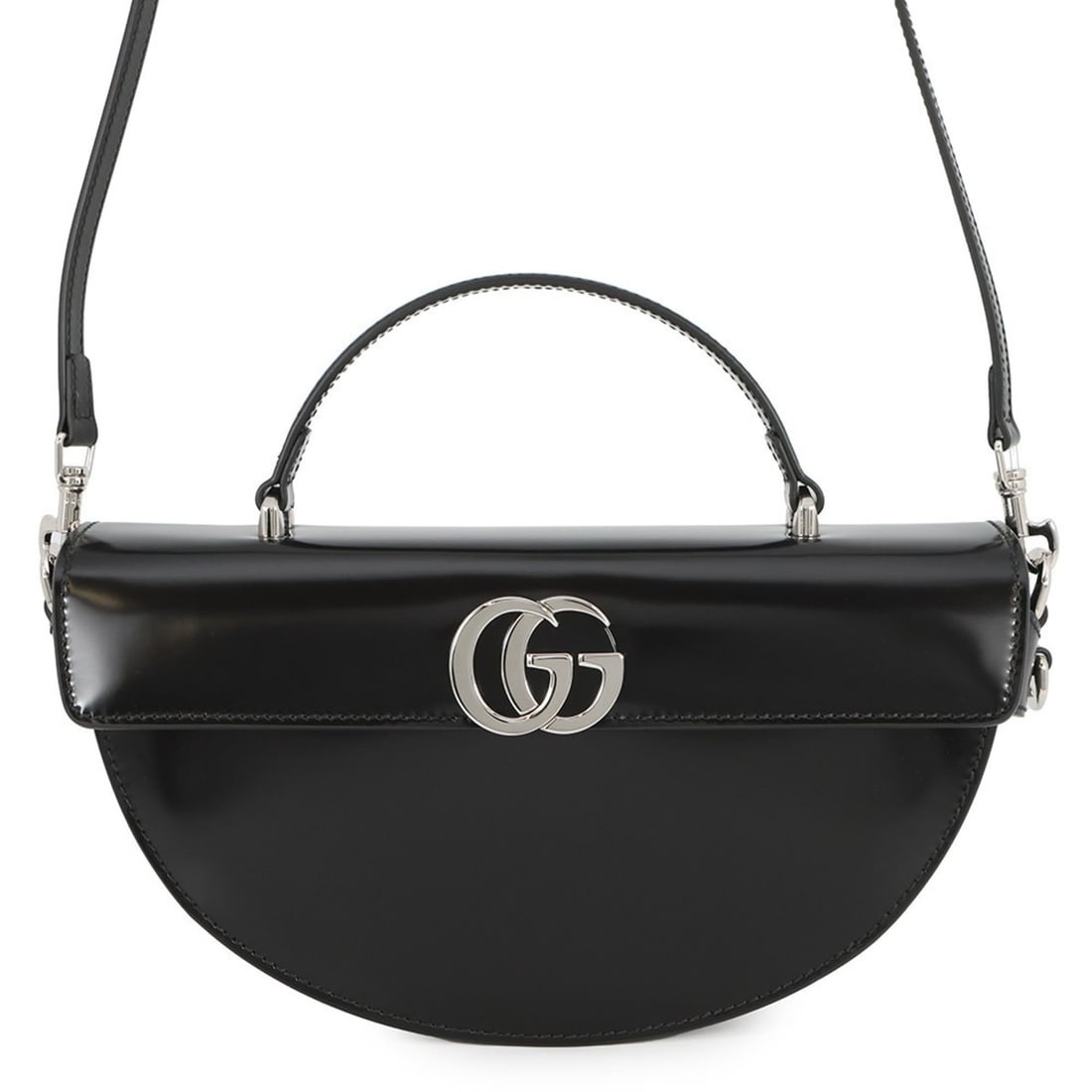 Gucci Leather Handbag GG Half Moon 805815 GUCCI 2-way Shoulder Bag Black Women's: --- Catalog ---Category: SizeWeight: 670g / 1.47lb.Size (HxWxD): 15cm x 28cm x 5cm / 5.9'' x 11.02'' x 1.96''Strap Length: 110cm - 120cm / 43.3'' - 47.24''Category: DesignType: Handbag, Shoulder bagCo