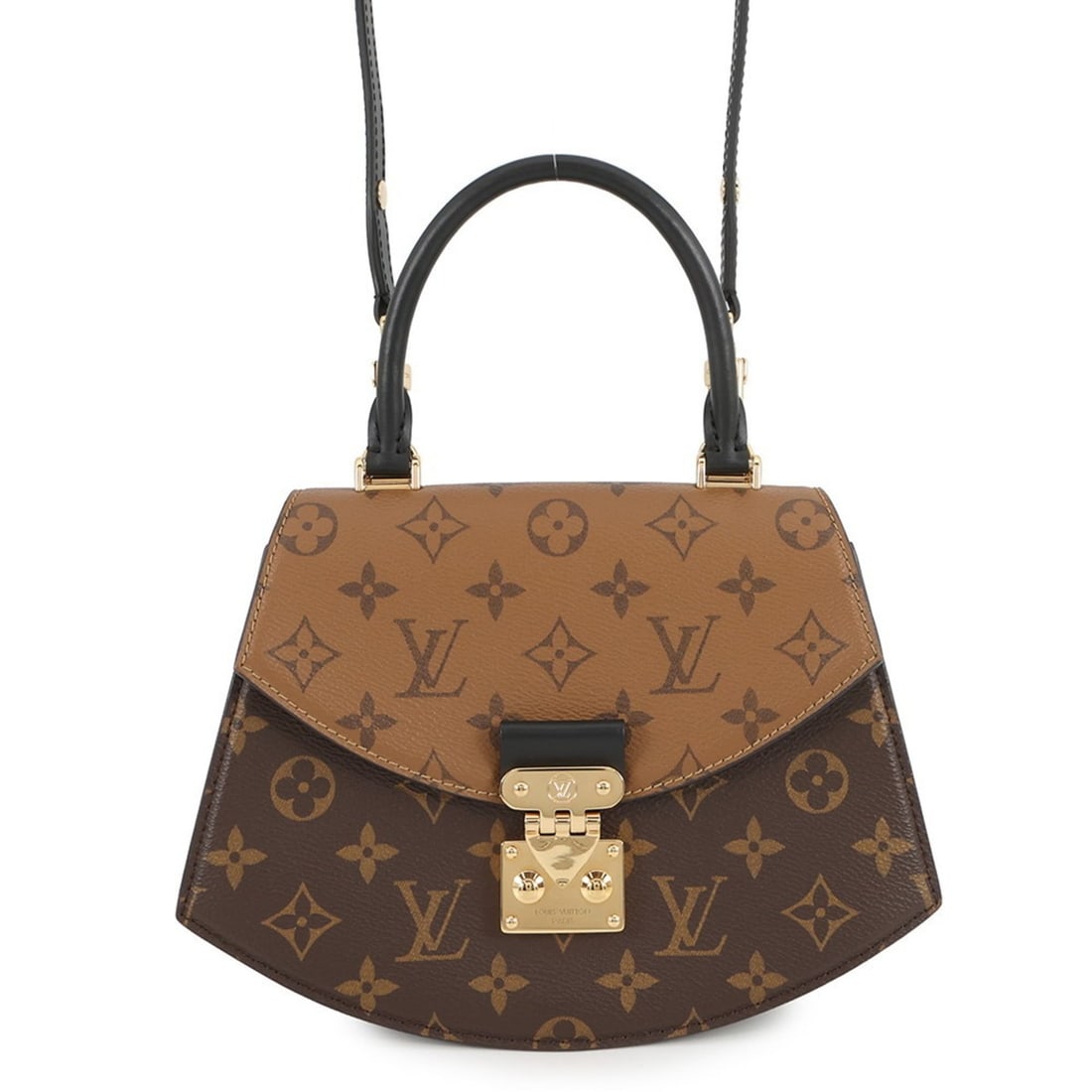 Louis Vuitton Monogram Reverse Tilsit Handbag M46548. A 3-way handbag/shoulder bag in black. handbag (1 of 17)