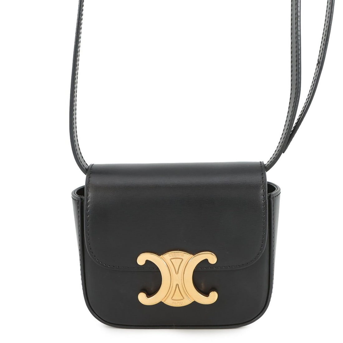 Celine Shoulder Bag Mini Claude Triomphe 10I513 CELINE Black Handbag: --- Catalog ---Category: SizeWeight: 180g / 6.34oz.Size (HxWxD): 10cm x 11cm x 4cm / 3.93'' x 4.33'' x 1.57''Strap Length: 97cm - 123cm / 38.18'' - 48.42''Category: DesignType: Shoulder bagColor: Blac