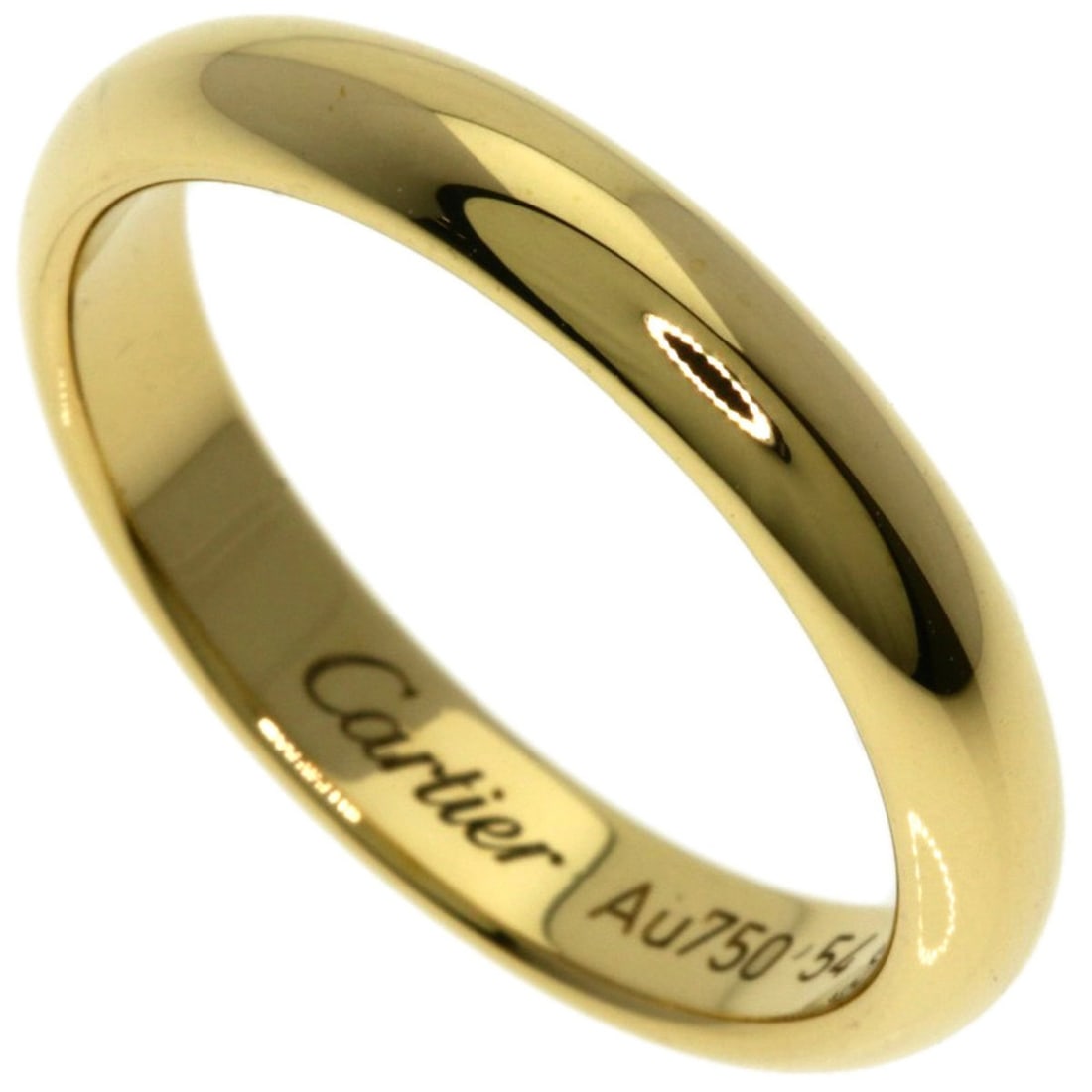 Cartier Wedding Ring #54, 18K Yellow Gold, Women's.: --- Catalog ---Category: SizeJP Size: 14US Size: 7Category: DesignType: Band ringGender: WomenMaterial: Yellow gold (18K)Category: GeneralBrand: Cartier--- Item List ---Section: ConditionRanking: Rank
