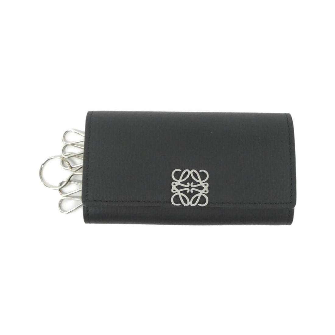 Loewe Anagram Key Case C821K92X01: --- Catalog ---Category: DesignType: KeycaseColor: BlackGender: Women,MenMaterial: Leather Leather/Fur Type: CalfskinCategory: GeneralMPN: C821K92X01Brand: LoeweCategory: Physical PropertiesSize (HxWx
