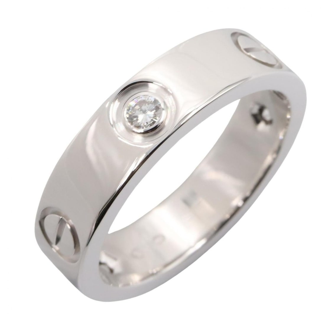 Cartier Love Ring 3PD - 18K White Gold (18KWG) Diamond for Women Silver/Clear Tone: --- Catalog ---Category: SizeJP Size: 15US Size: 7.5Category: DesignType: Band ringColor: Clear, SilverGender: WomenMaterial: White gold (18K)Category: GeneralBrand: Cartier--- Item List ---Section: C