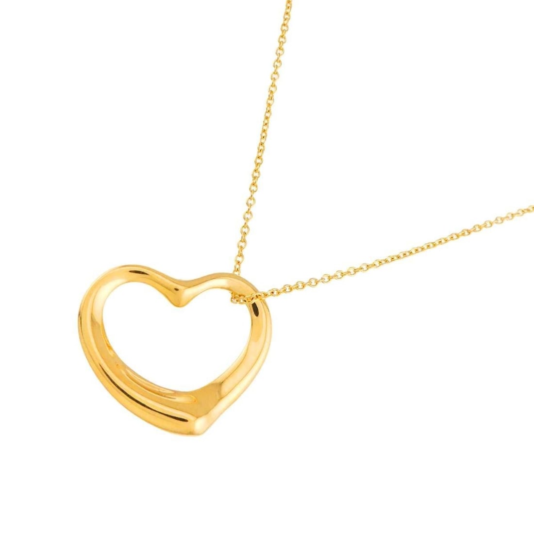 Tiffany & Co. Heart Necklace, 22mm wide, 40cm length, 18K Yellow Gold (750) Open Necklace: --- Catalog ---Category: SizePendant Size: 18.3mm x 22mm / 0.72'' x 0.86''Neck Circumference: 40 cm / 15.74''Category: DesignColor: GoldGender: WomenMaterial: Yellow gold (18K)Necklace Type: NecklaceC