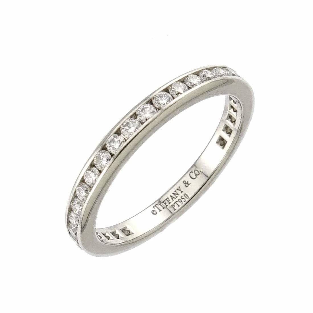 Tiffany & Co. Half-Circle Channel Setting Diamond Ring, Platinum (Pt): --- Catalog ---Category: SizeJP Size: 6.5US Size: 3.5Category: DesignType: Band ringColor: SilverGender: WomenMaterial: Platinum 950Category: GeneralBrand: Tiffany--- Item List ---Section: ConditionRa