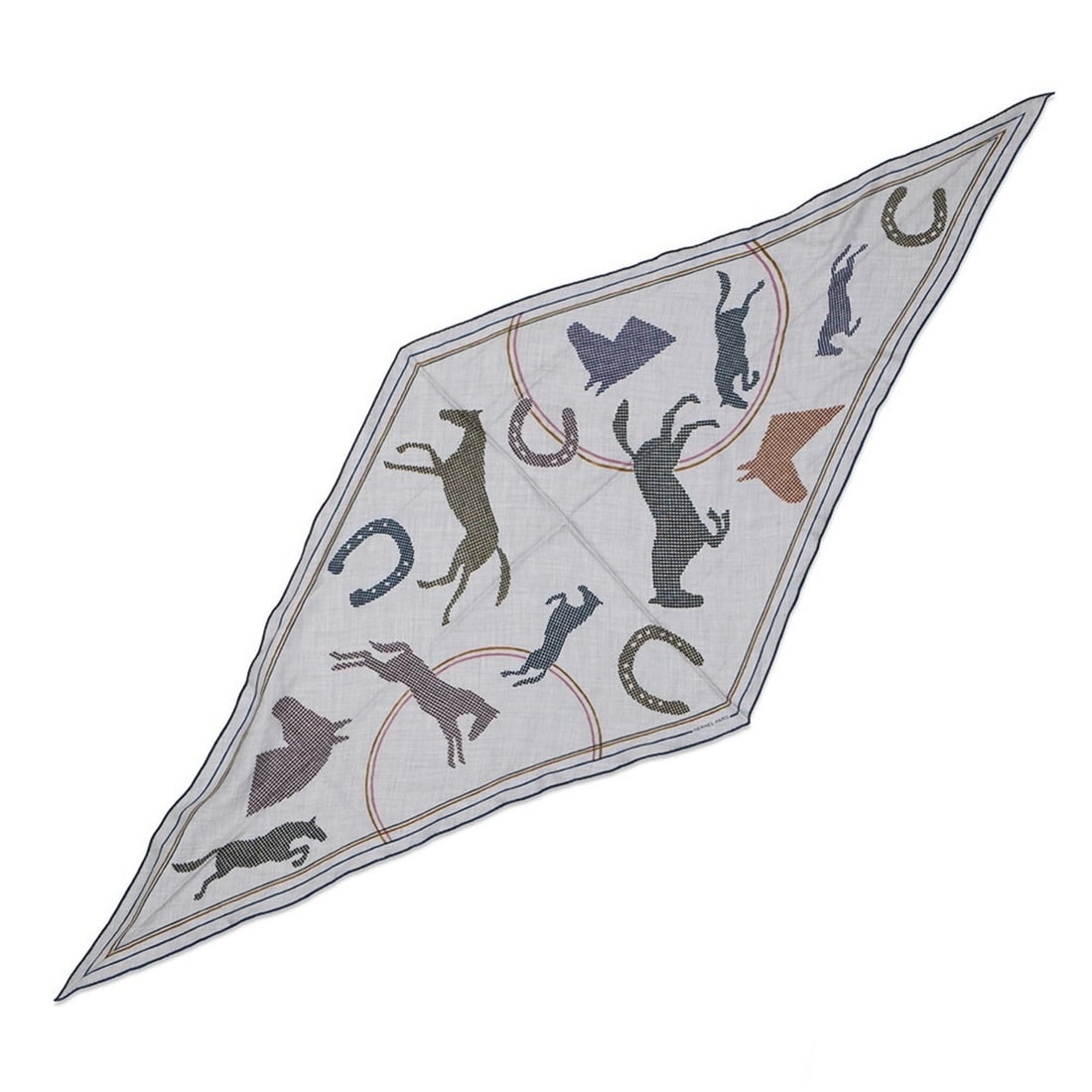 Hermes scarf muffler, Losange, So Hermes, cashmere and cotton, HERMES 2025, SCARF: --- Catalog ---Category: SizeSize (LxW): 77cm x 2m / 30.31'' x 78.74''Category: DesignType: ScarfGender: WomenSeason: Spring/summerMaterial: Cashmere 70%, Silk 30%Category: GeneralBrand: Hermes--- Ite