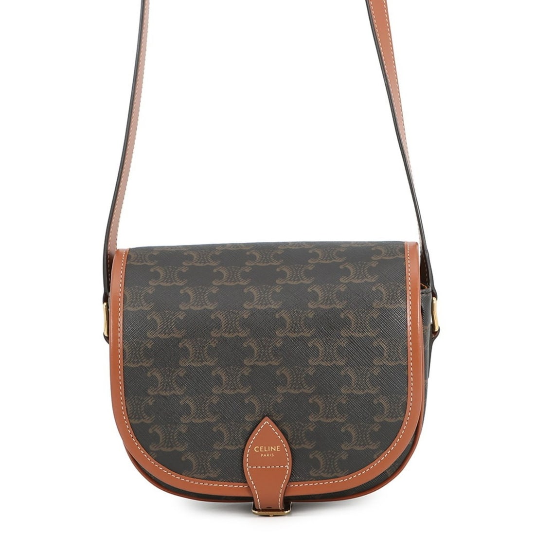 Celine Shoulder Bag Medium Folco Triomphe 191502 CELINE Brown Handbag: --- Catalog ---Category: SizeWeight: 340g / 11.99oz.Size (HxWxD): 15cm x 18cm x 8.5cm / 5.9'' x 7.08'' x 3.34''Strap Length: 102.5cm - 120.5cm / 40.35'' - 47.44''Category: DesignType: Handbag, Shoulde