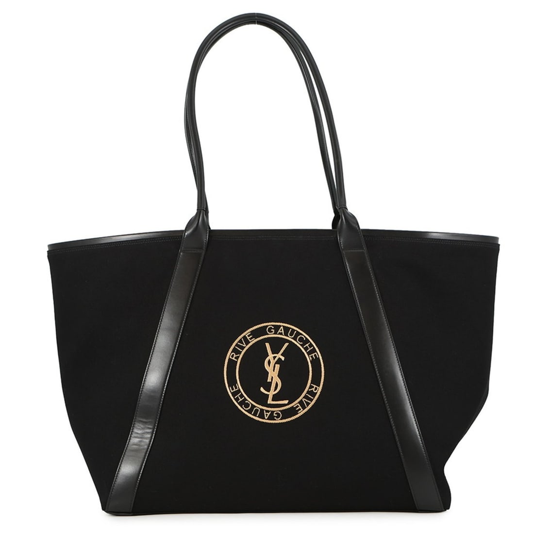 Yves Saint Laurent Saint Laurent Paris Tote Bag, Rive Gauche Canvas, 780096, Black, Handbag,: --- Catalog ---Category: SizeWeight: 910g / 2lb.Size (HxWxD): 34cm x 57cm x 20cm / 13.38'' x 22.44'' x 7.87''Category: DesignType: Handbag, Tote bagColor: BlackGender: WomenMaterial: Canvas , Leather