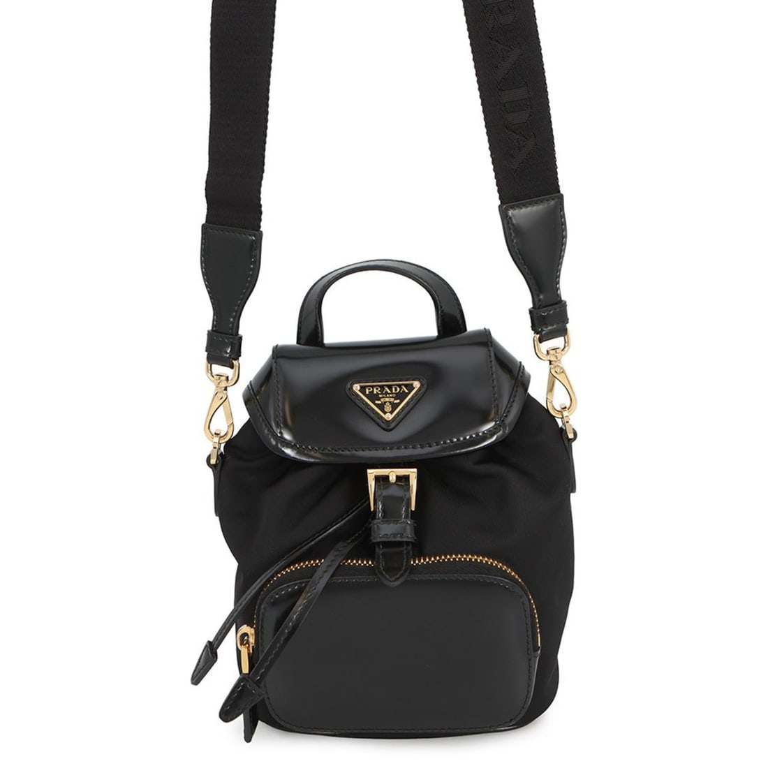 Prada Shoulder Bag Re-Nylon Backpack Nylon Leather 1BZ075 PRADA Black Body Handbag: --- Catalog ---Category: SizeWeight: 300g / 10.58oz.Size (HxWxD): 19cm x 14.5cm x 9.5cm / 7.48'' x 5.7'' x 3.74''Strap Length: 75cm - 108cm / 29.52'' - 42.51''Category: DesignType: Handbag, Shoulder b