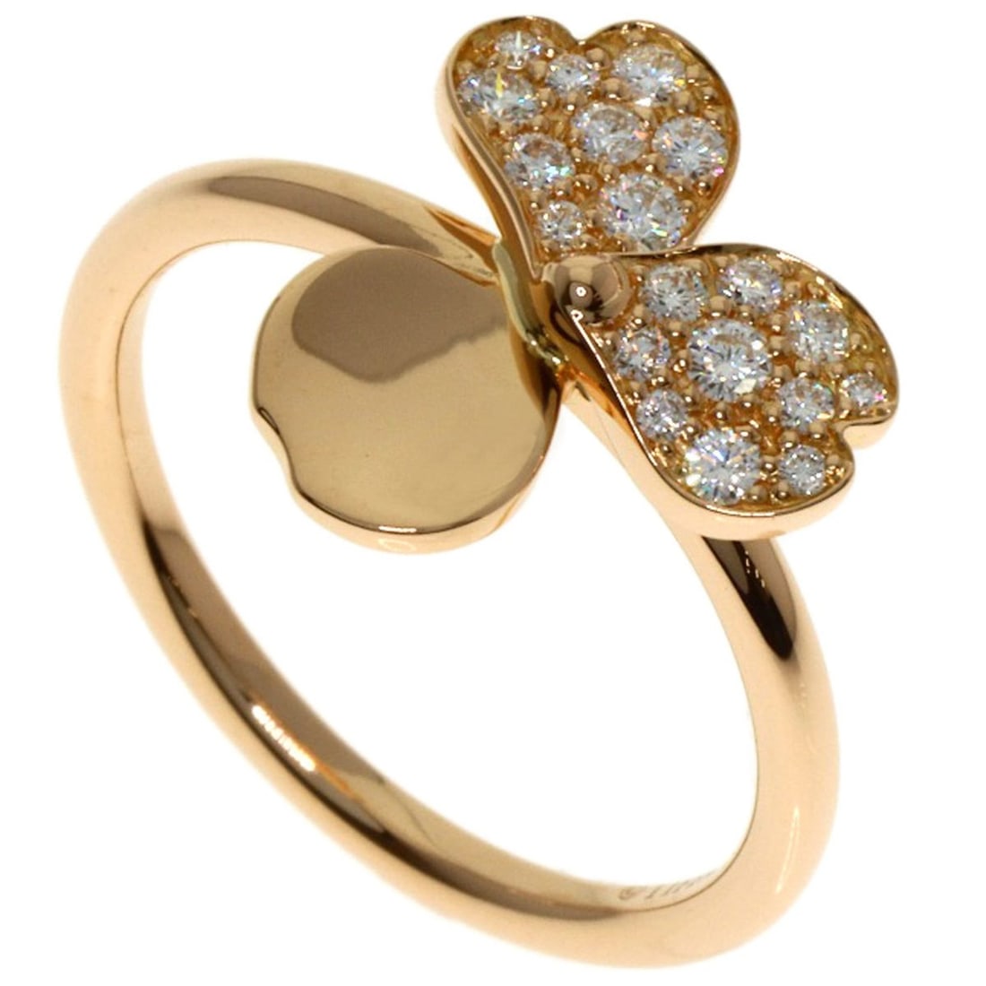 Tiffany & Co. Paper Flower Diamond Ring, 18K Pink Gold, Women's.: --- Catalog ---Category: SizeWidth: 1.5mm / 0.06''Weight: 2.6g / 0.09oz.JP Size: 9US Size: 5Stone Size (HxW): 12.70mm x 11.00mm / 0.50'' x 0.43''Category: DesignType: Band ringColor: PinkStone: Diamon