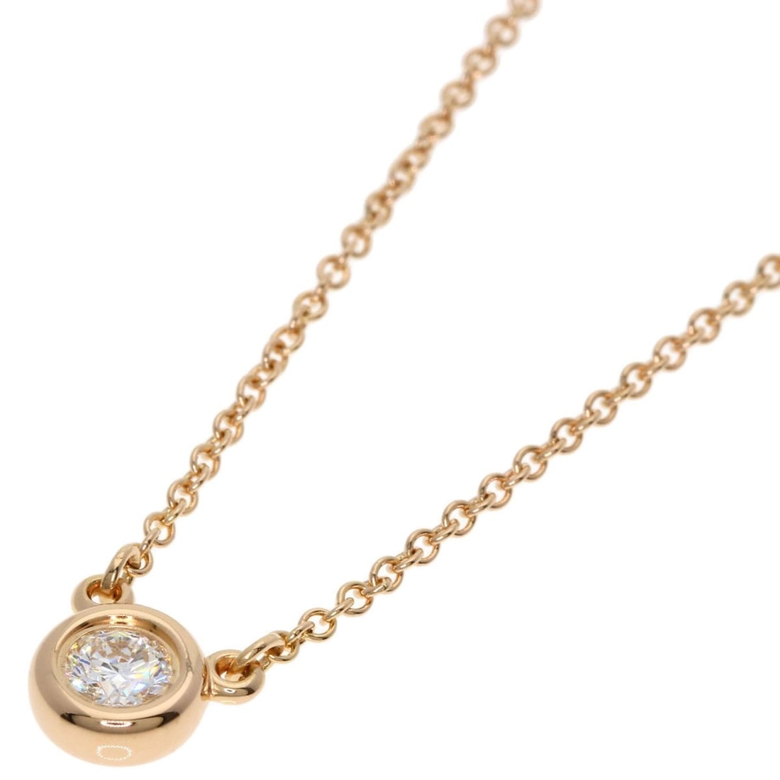 Tiffany & Co. By the Yard Diamond Necklace, 18K Pink Gold, Women's.: --- Catalog ---Category: SizeWeight: 2.6g / 0.09oz.Pendant Size: 5.8mm x 5.8mm / 0.22'' x 0.22''Neck Circumference: 41 cm / 16.14''Category: DesignColor: PinkStone: DiamondGender: WomenMaterial: Pink