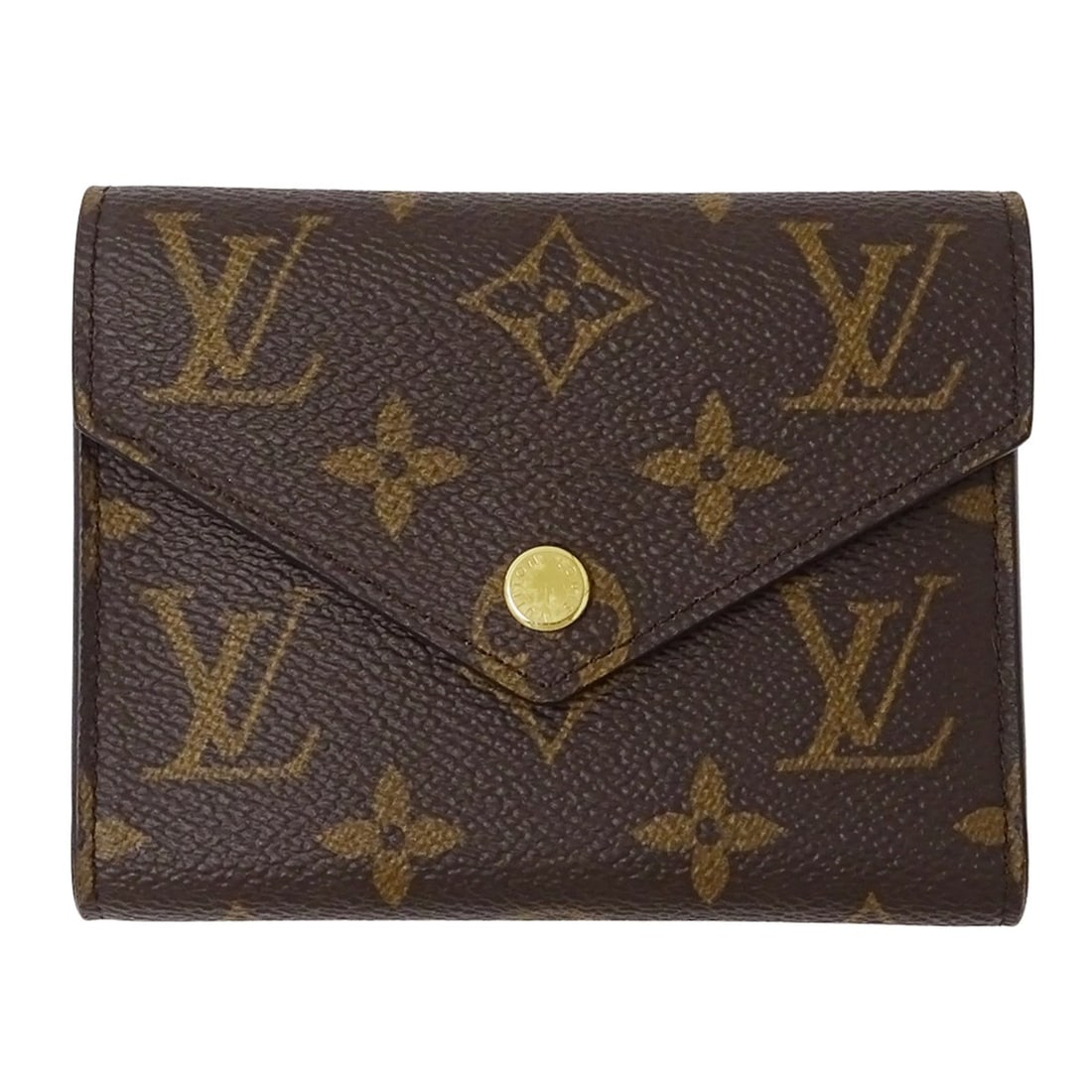 Louis Vuitton LOUIS VUITTON Women's Tri-fold Wallet Portefeuille Victorine M62472 Brown Mini: --- Catalog ---Category: SizeSize (HxWxD): 9.5cm x 12cm x 2cm / 3.74'' x 4.72'' x 0.78''Category: DesignType: Wallet (tri-fold)Color: MonogramGender: WomenMaterial: Monogram Category: GeneralLine: Mon