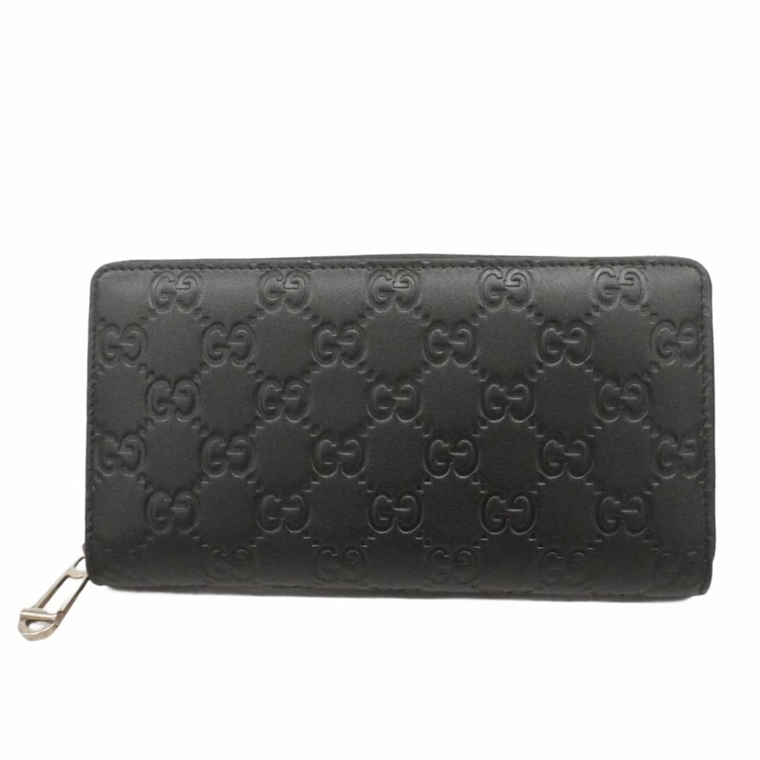 Gucci long wallet, Guccissima pattern, 860868, leather, black, men's.: --- Catalog ---Category: SizeSize (HxWxD): 10cm x 19cm x 2.5cm / 3.93'' x 7.48'' x 0.98''Category: DesignType: Long wallet (bi-fold)Color: BlackGender: MenMaterial: Leather Category: GeneralMPN: 86086