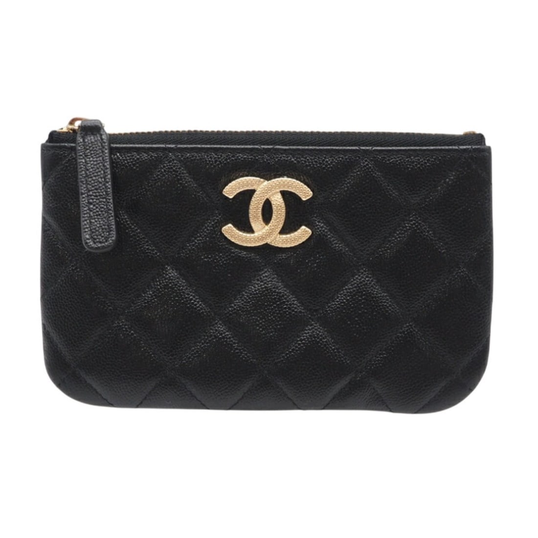CHANEL Caviar Skin Small Pouch AP2967 Coin Case in Black Grained Calf Leather for Women: --- Catalog ---Category: SizeSize (HxWxD): 9.5cm x 15.5cm x 1cm / 3.74'' x 6.1'' x 0.39''Category: DesignType: PouchColor: BlackGender: WomenClosure: ZipperMaterial: Grained Calfskin Category: General