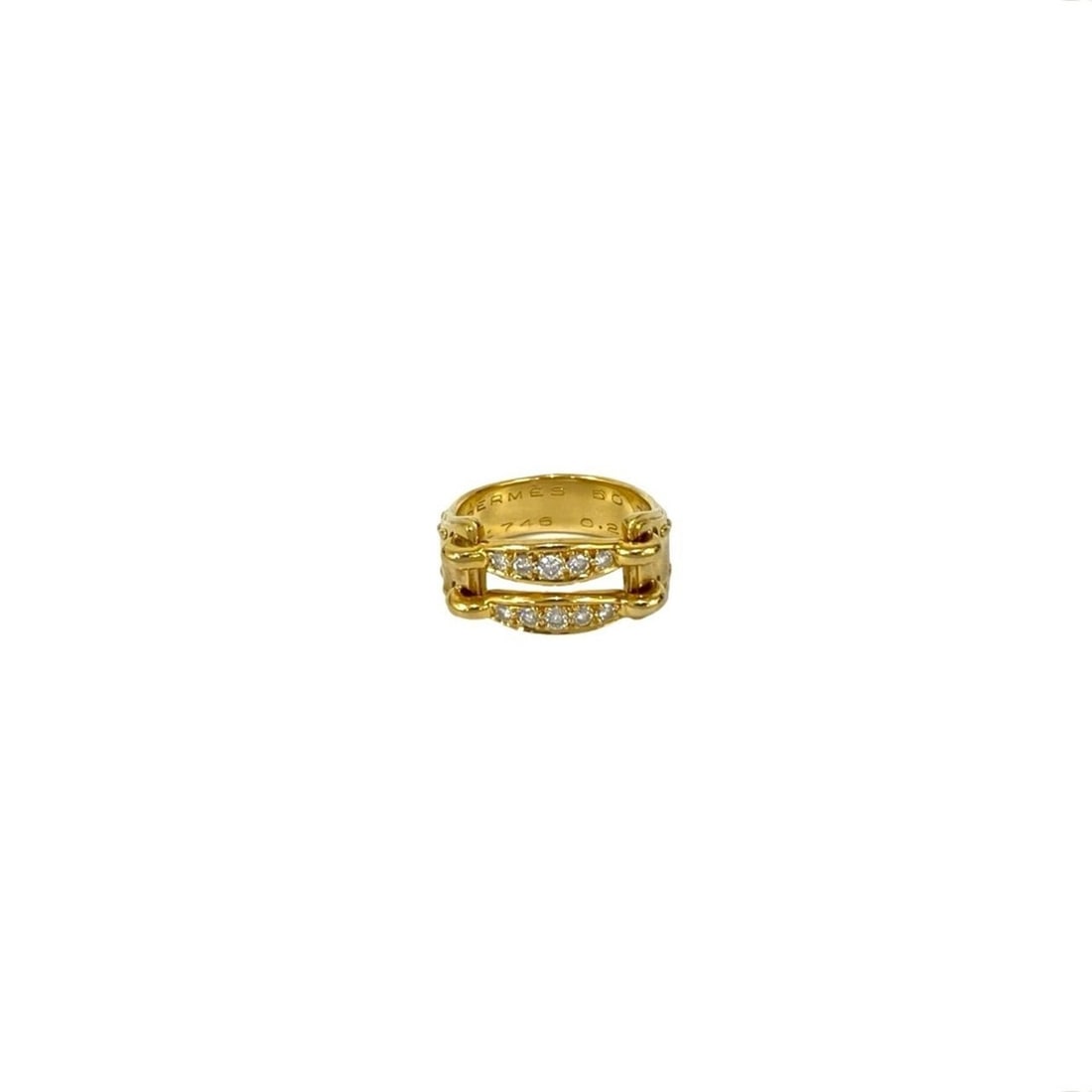 HERMES Vintage Mexico Ring with Diamonds, 18K Yellow Gold, Size 8, ¥24,000: --- Catalog ---Category: SizeJP Size: 8US Size: 4.5Category: DesignType: Band ringColor: GoldStone: DiamondGender: WomenMaterial: Yellow gold (18K)Category: GeneralBrand: Hermes--- Item List ---Sectio