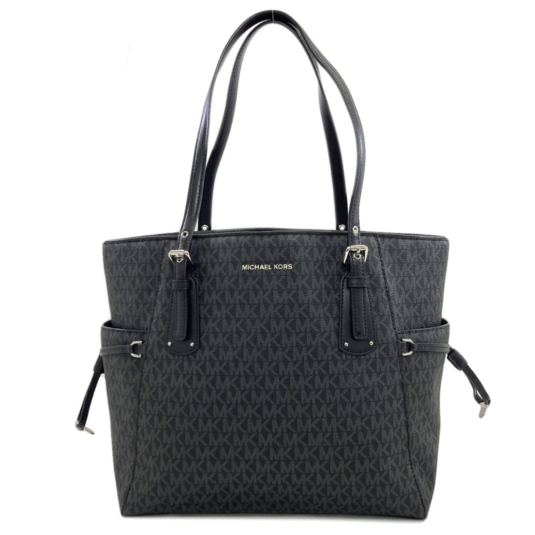 Michael Kors MK Signature Tote Bag PVC Women's: --- Catalog ---Category: SizeSize (HxWxD): 28cm x 38cm x 14cm / 11.02'' x 14.96'' x 5.51''Category: DesignType: Tote bagColor: BlackGender: WomenMaterial: PVC Category: GeneralBrand: Michael Kors--- I